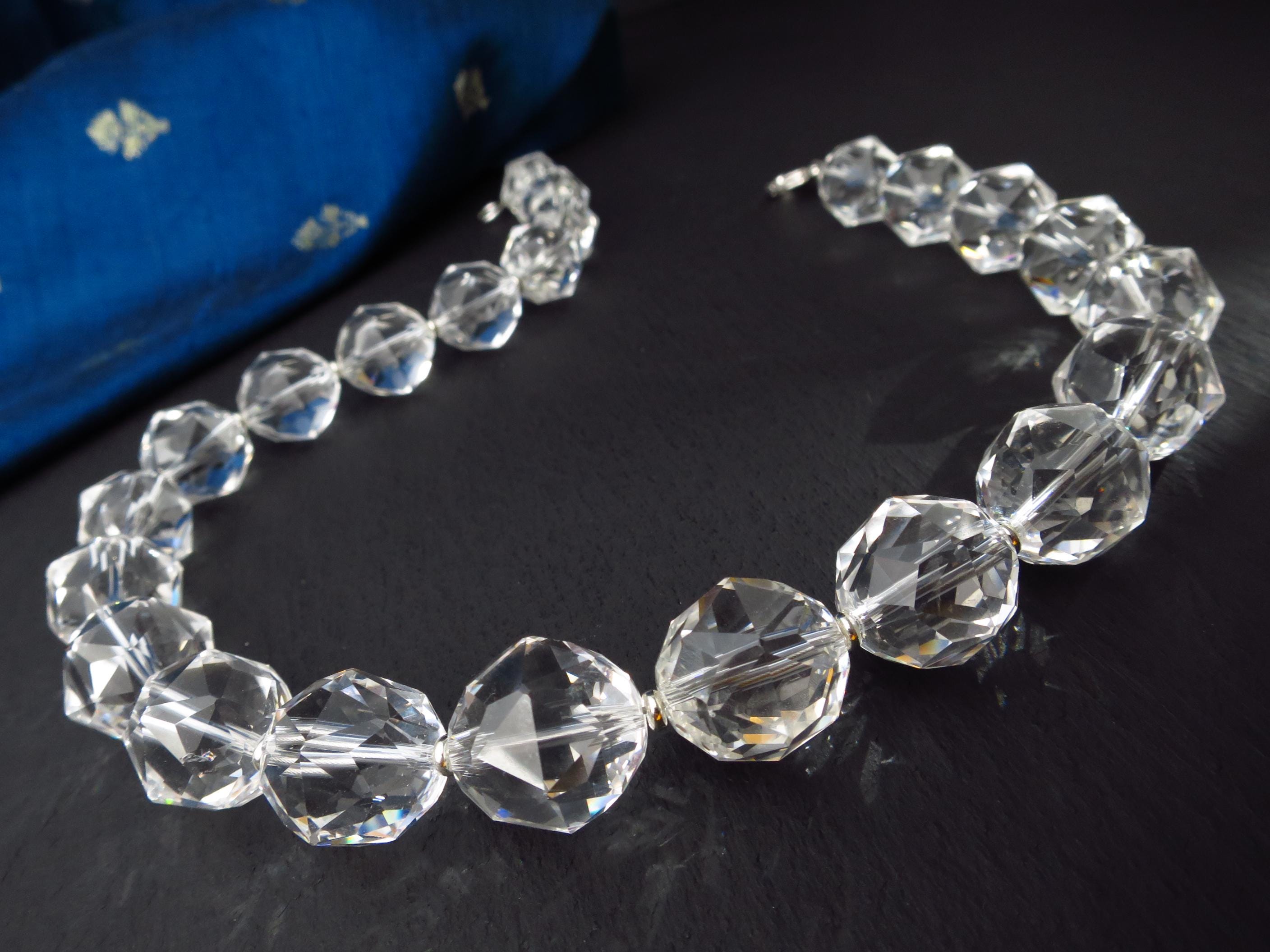 Bergkristall Edelsteinkette Silber 45,5cm Starcut