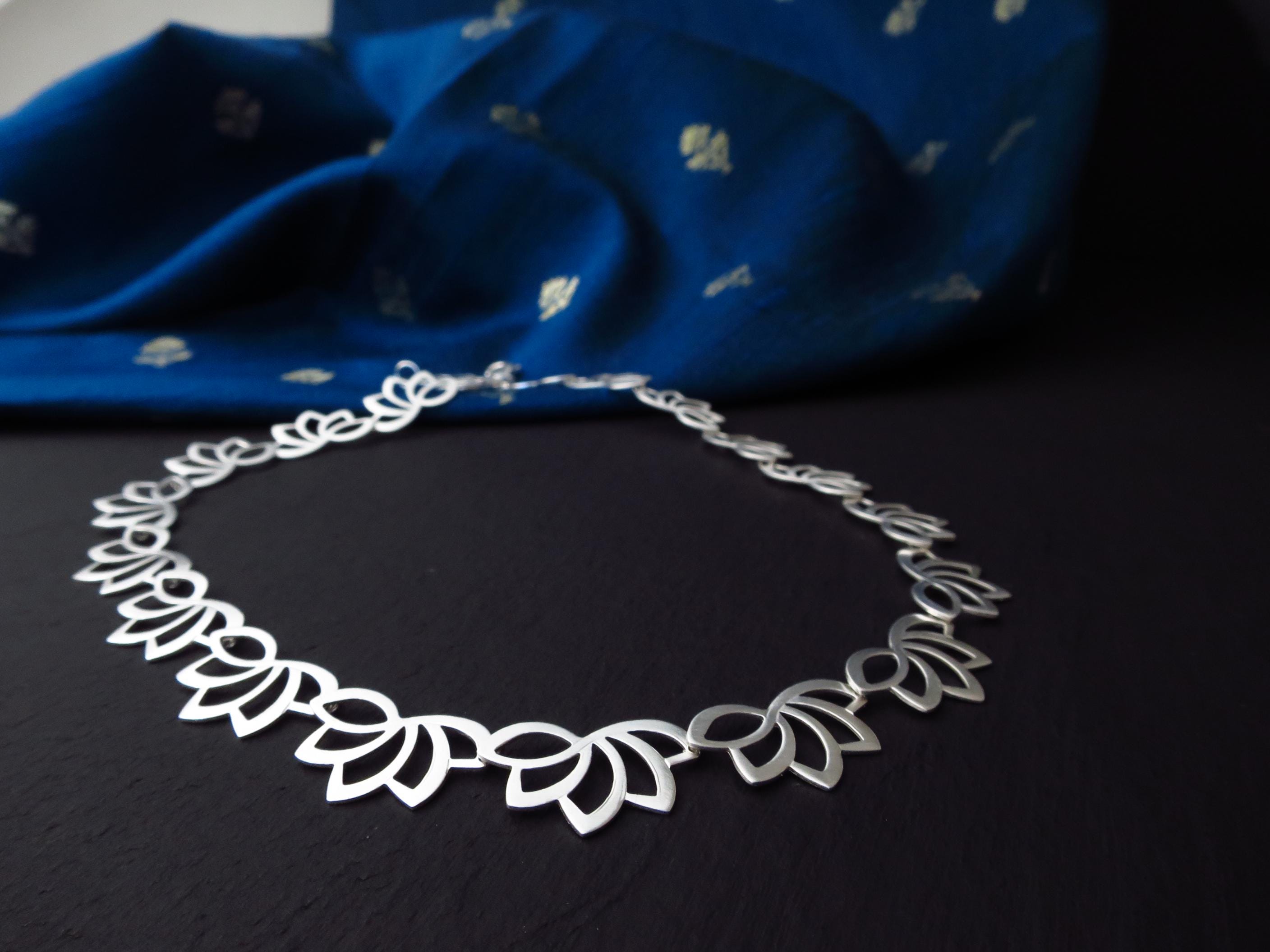 Sterling Silber Kette 44cm solid Spitzen Kette