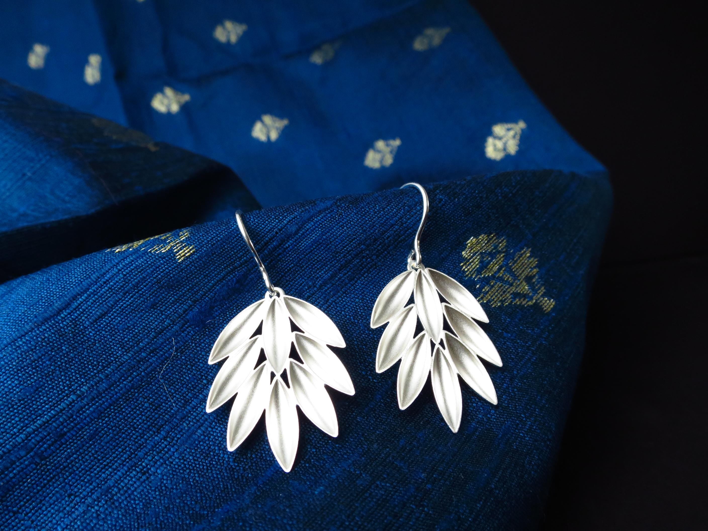 Sterling Silber Ohrringe solid Natur Statement