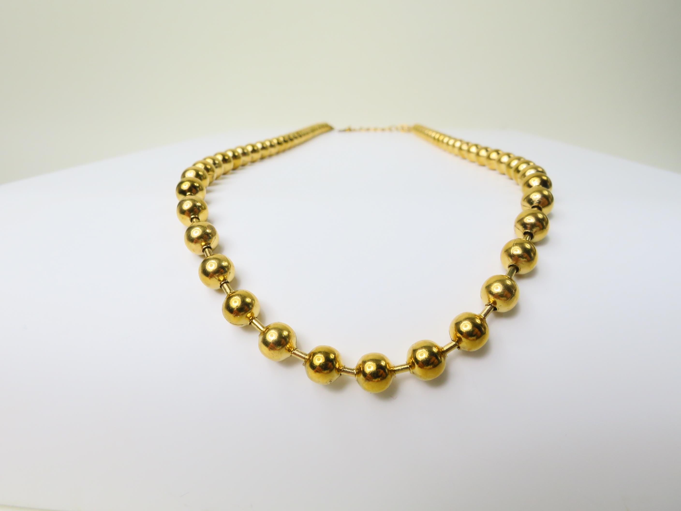 Edelstahl Kugel Kette 18 Karat PVD Gold beschichteten Edelstahl