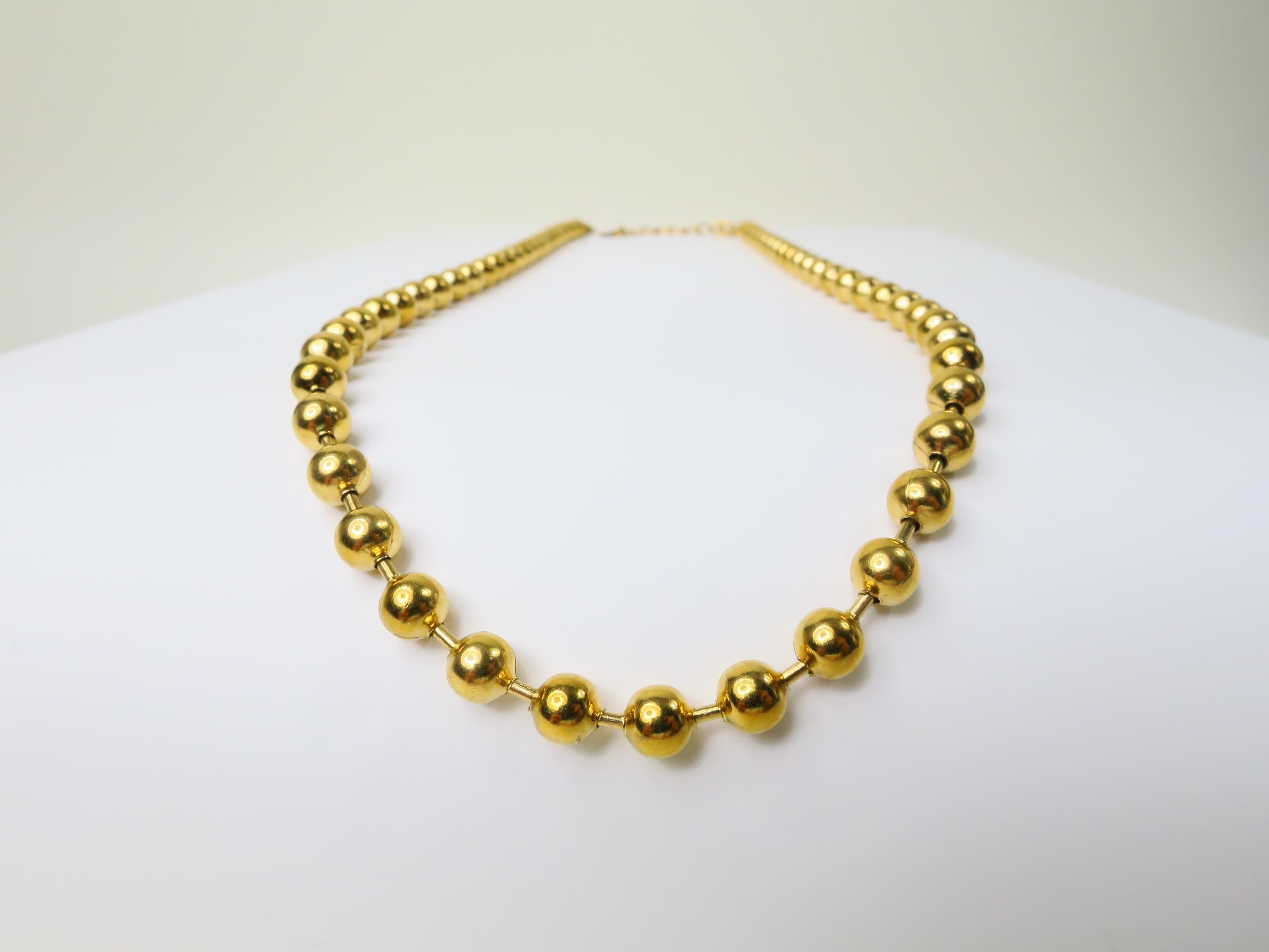 Edelstahl Kugel Kette 18 Karat PVD Gold beschichteten Edelstahl