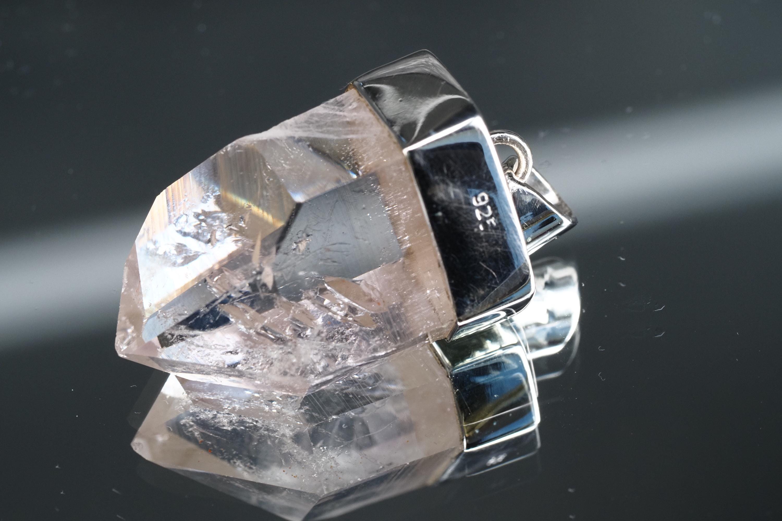 Bergkristall Anhänger Silber Österreich 38mm Länge