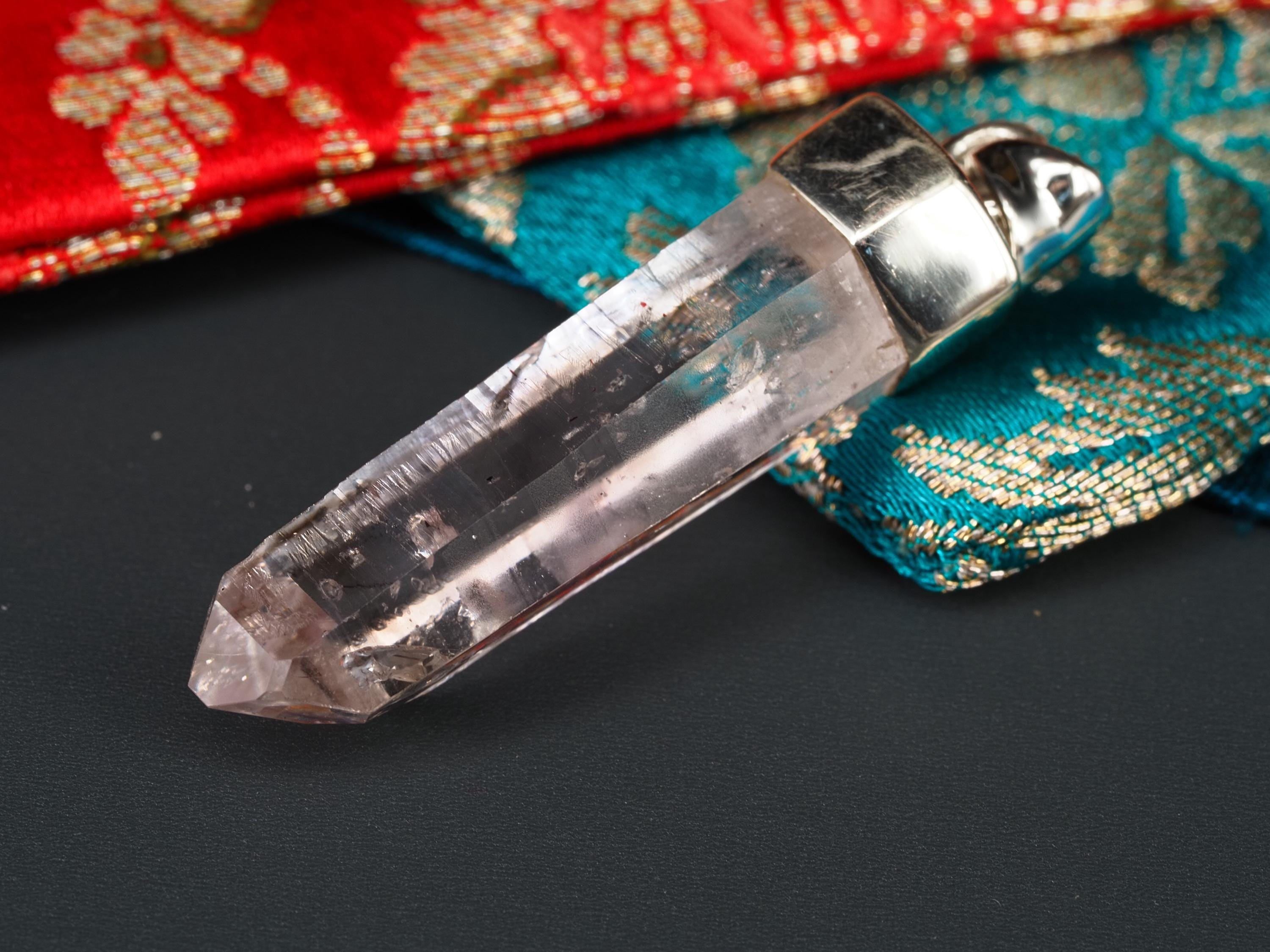 Amethyst Namibia Silber Anhänger Länge mit Öse 43mm