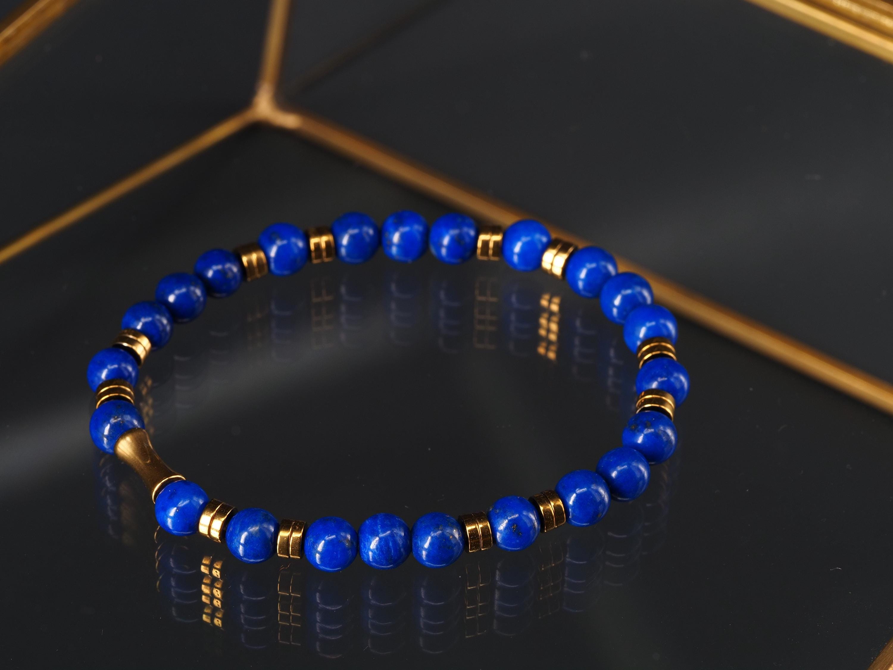Lapislazuli Armband blauer Edelstein in höchster Qualität