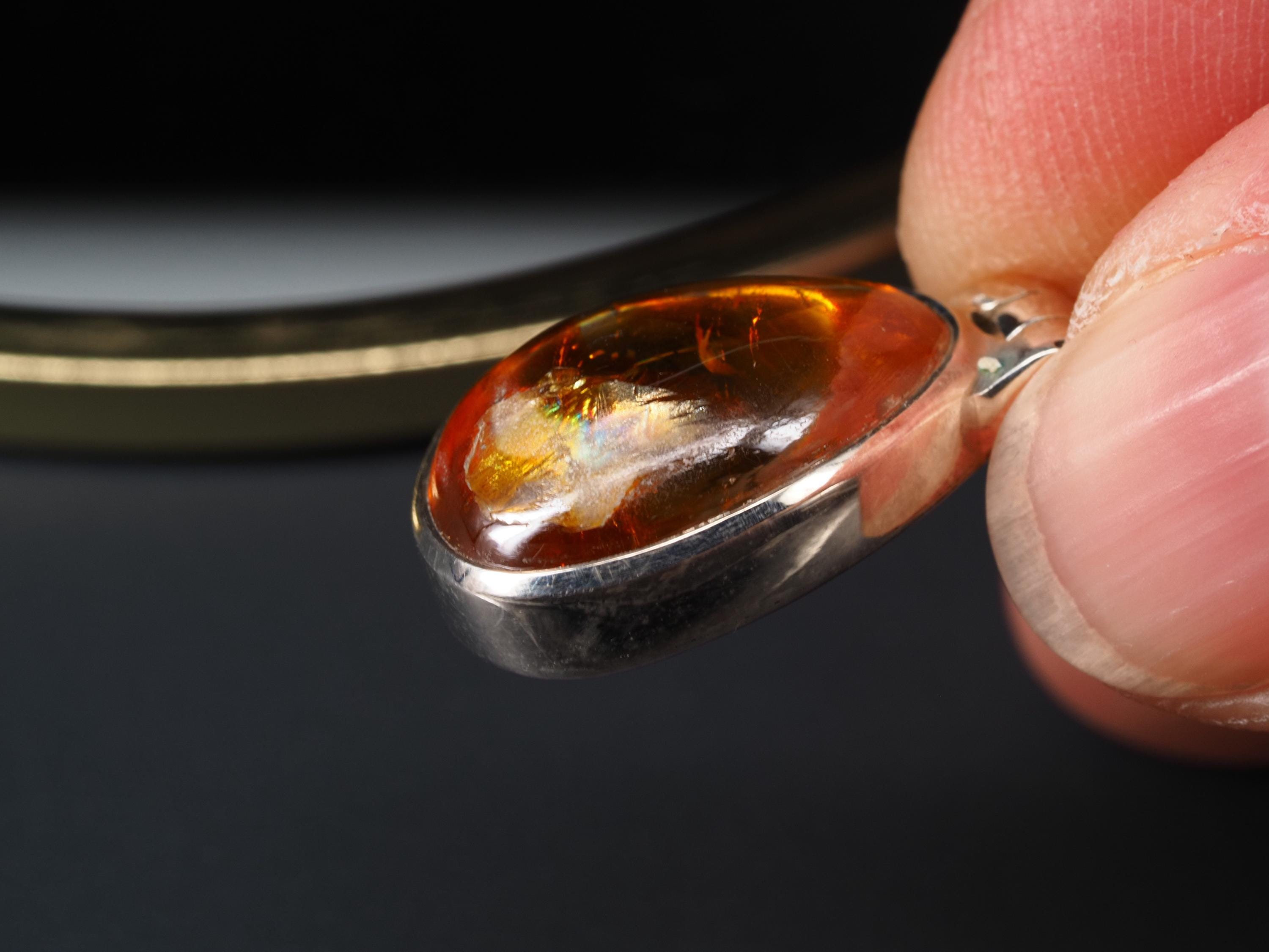 Sphalerit Anhänger 925 Sterling Silber gefasst Spanien