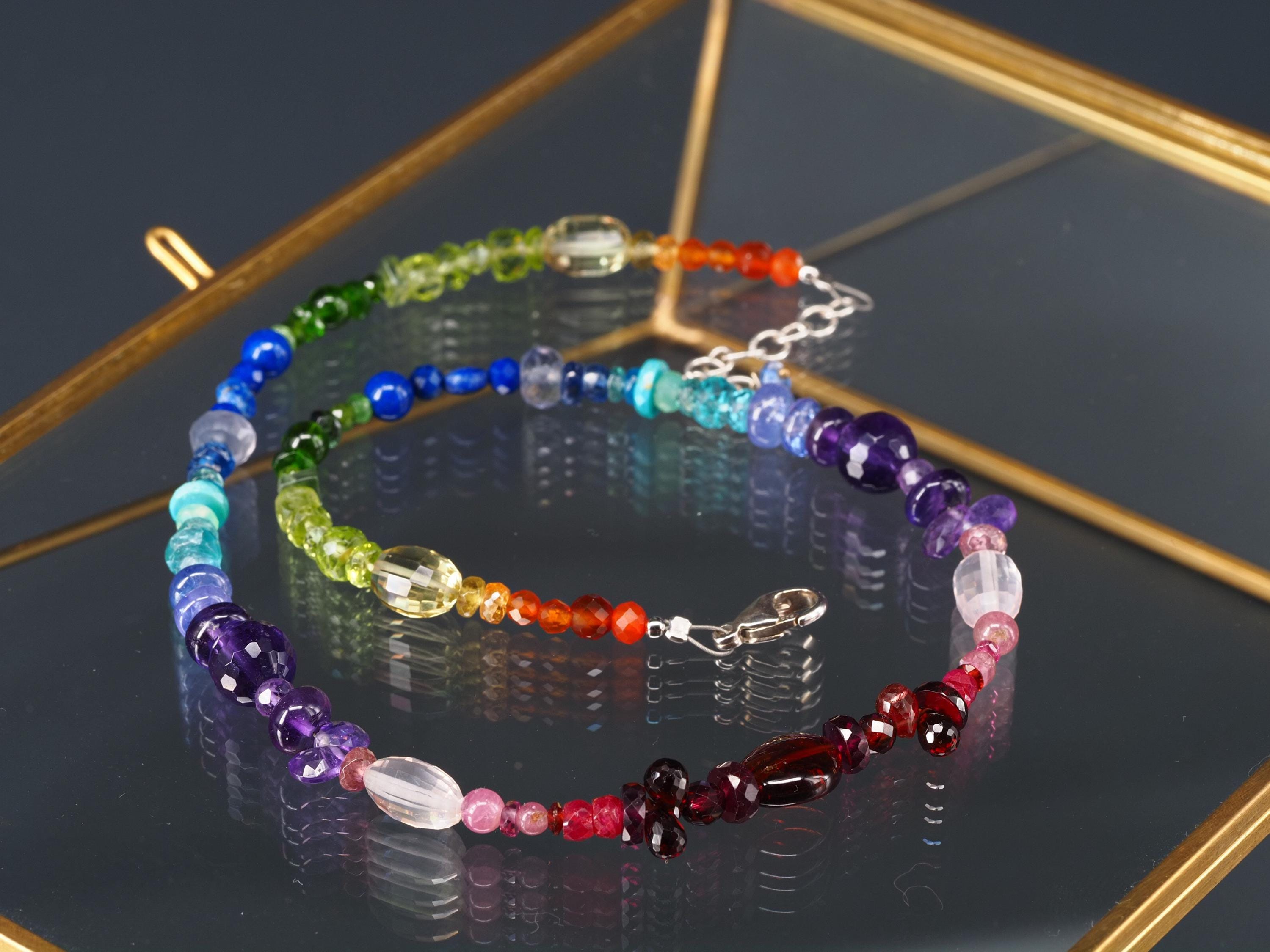 Bunte Edelstein Kette bunte farbenfrohe Energie