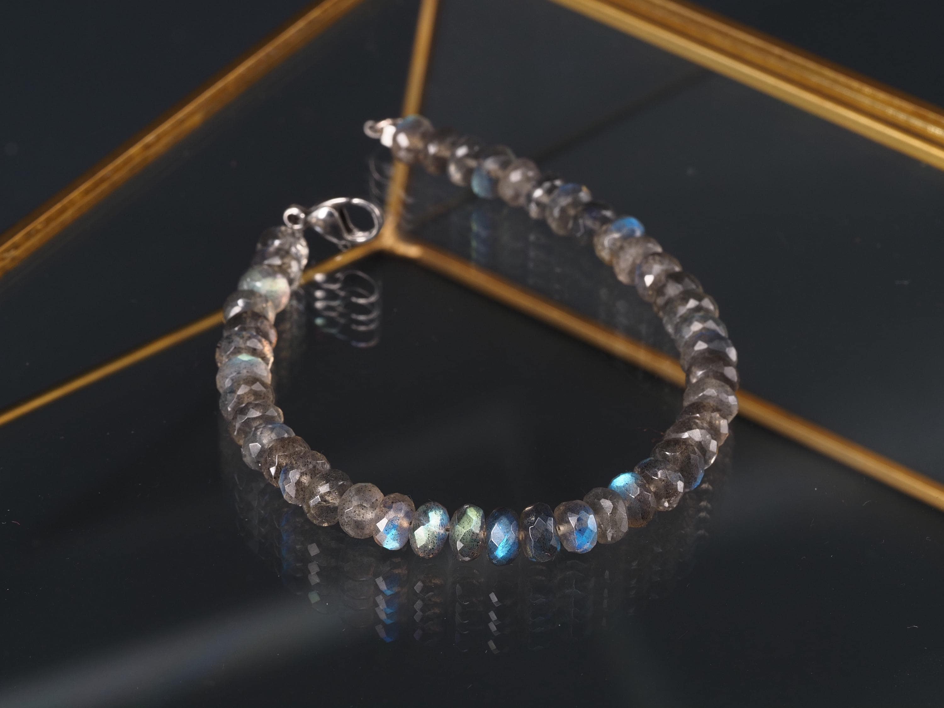 Labradorit Armband Stapelarmband Edelstein