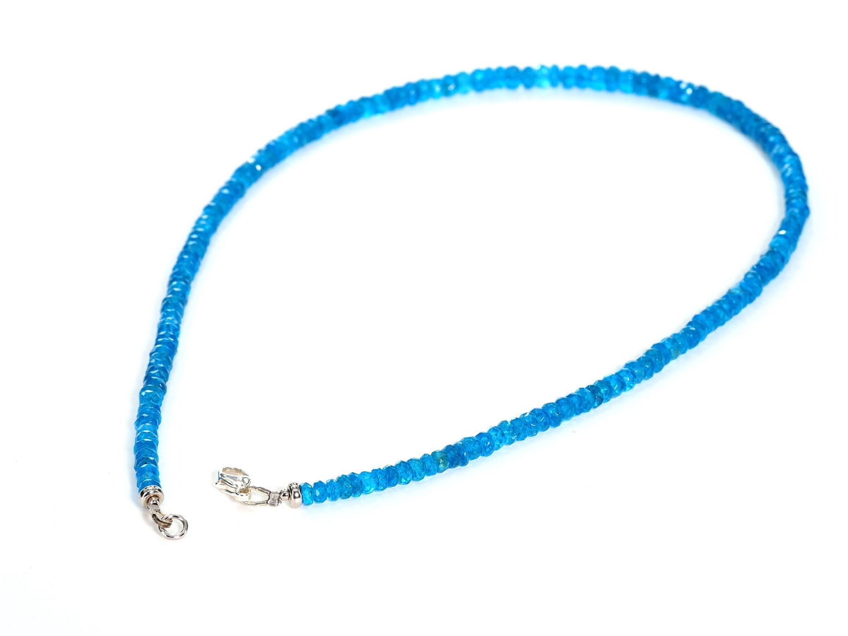 Neon Apatit Kette in Top Qualität mit 925 Silber Verschluss