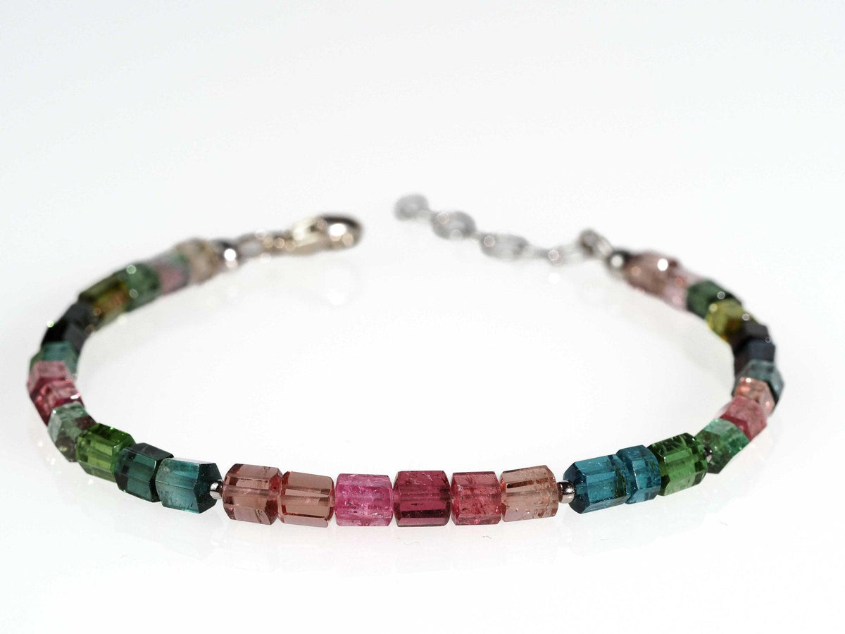 Buntes Turmalin Armband – farbenfroh mit Silberverschluss