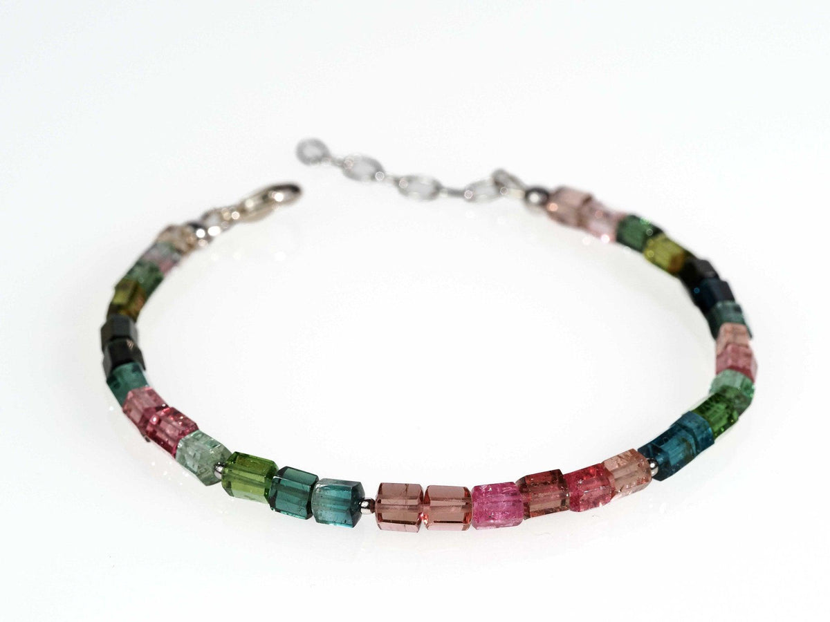 Buntes Turmalin Armband – farbenfroh mit Silberverschluss