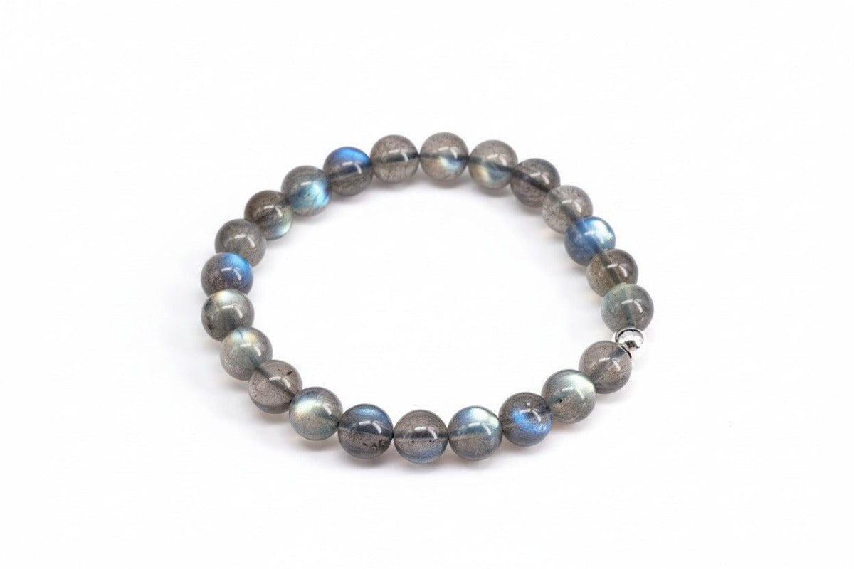Labradorit Armband Sterling Silber Stapelarmband
