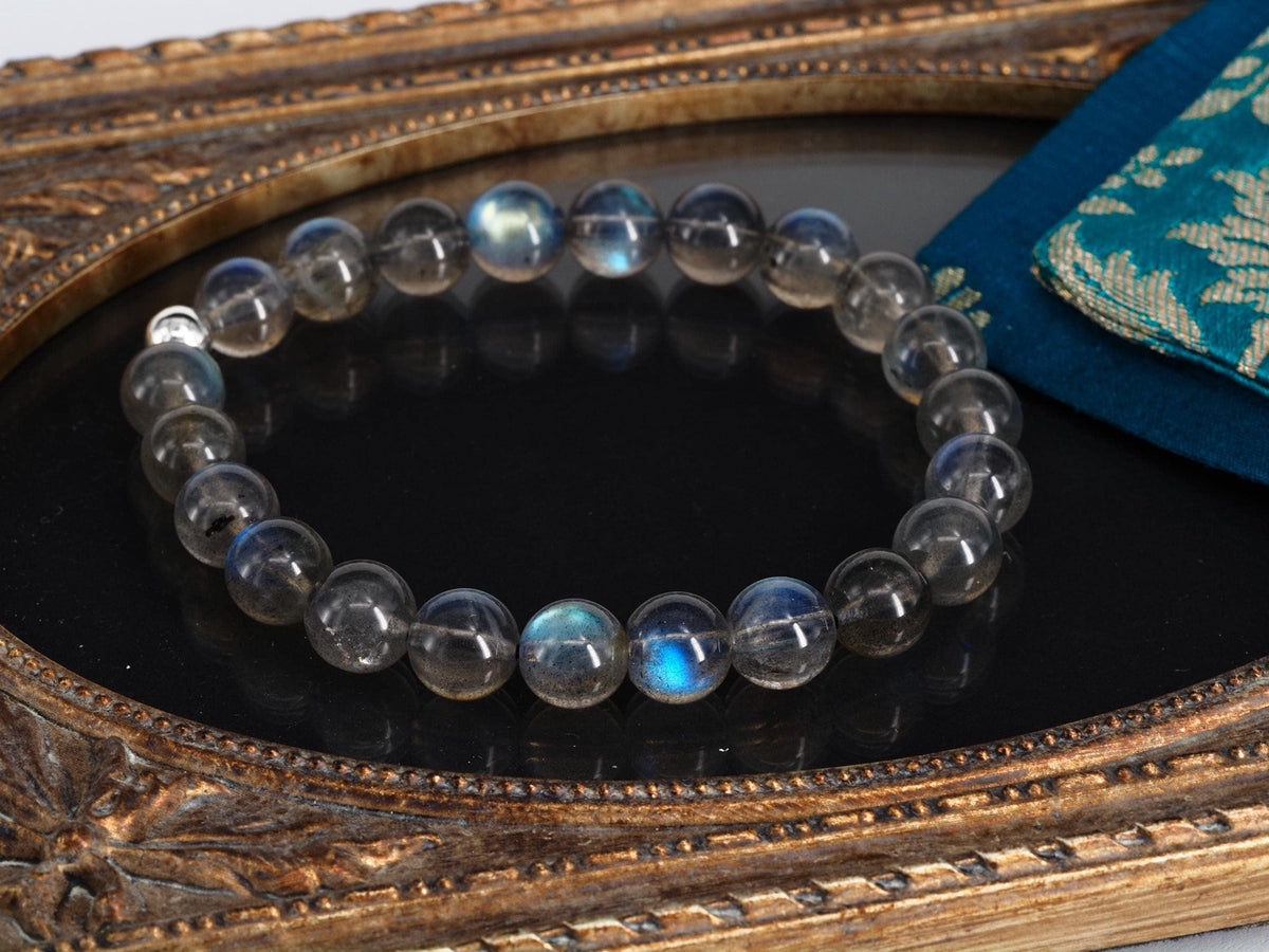 Labradorit Armband Sterling Silber Stapelarmband