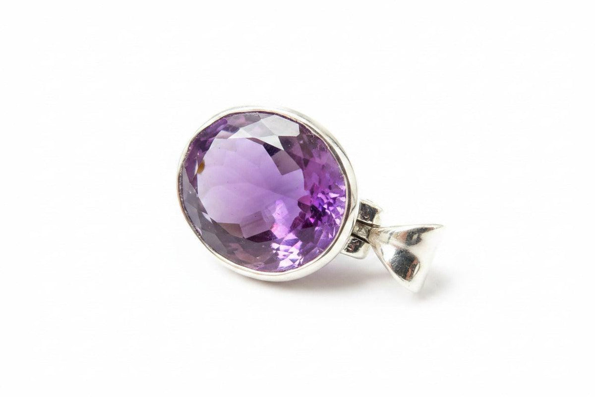 Amethyst Silber Anhänger lila Amethyst Natur Edelstein Amethyst Kettenanhänger lila Silber Anhänger Natur Amethyst Unikat