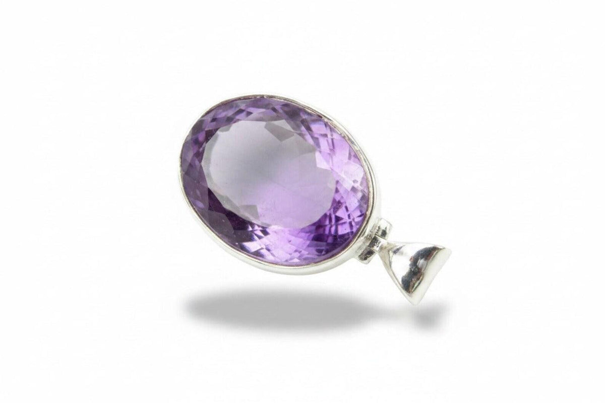 Amethyst Anhänger 925 Silber Edelstein