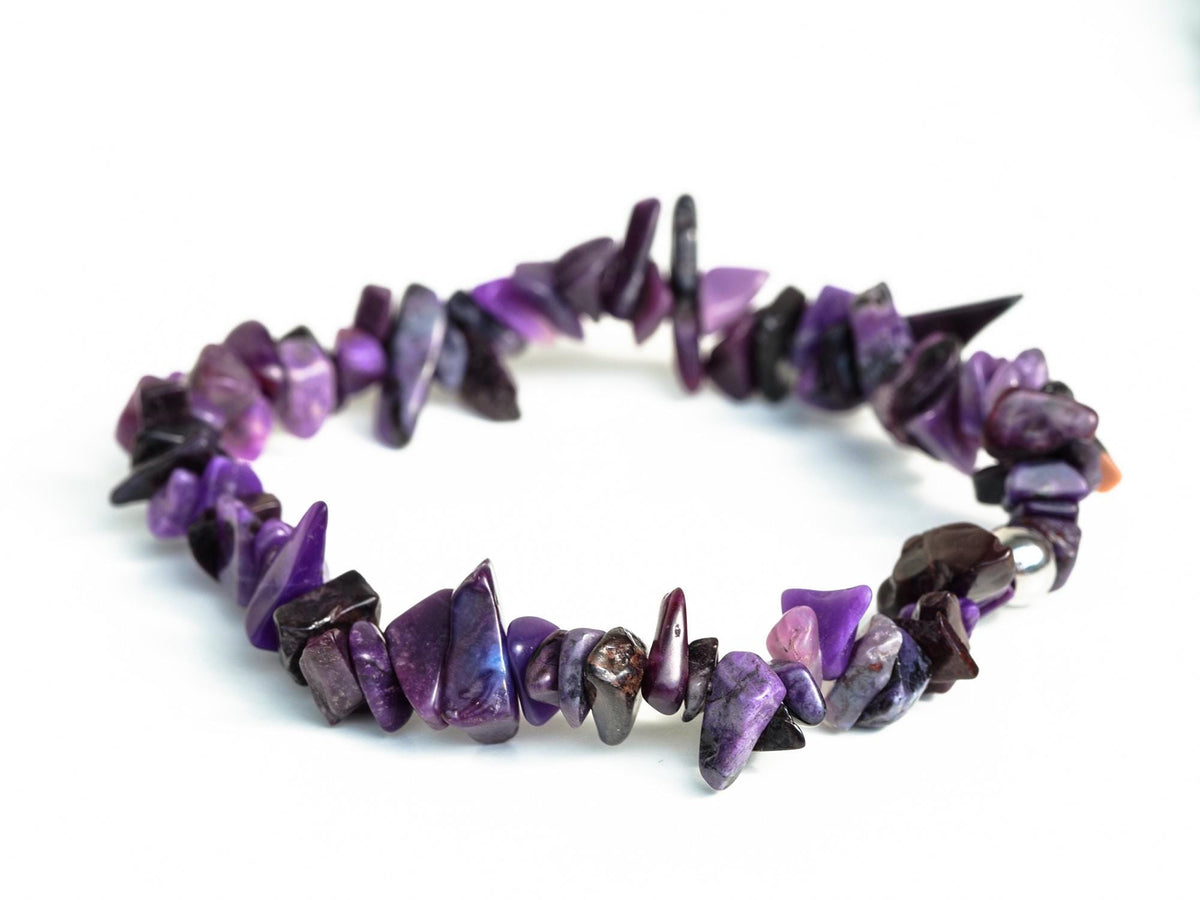 Sugilit Armband echtes lila elastisches Armband Unisex