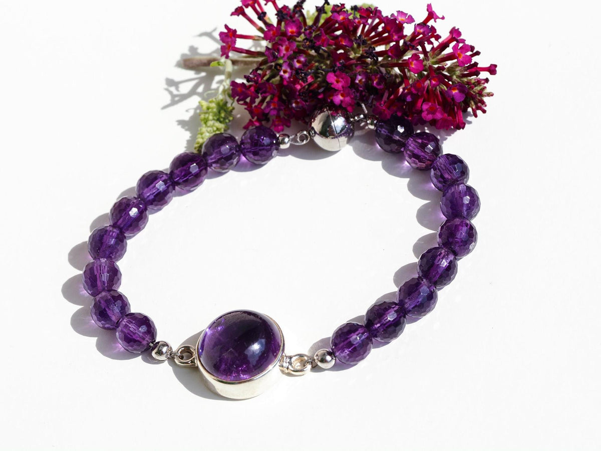 Aquamarin und Schungit Armband für Männer