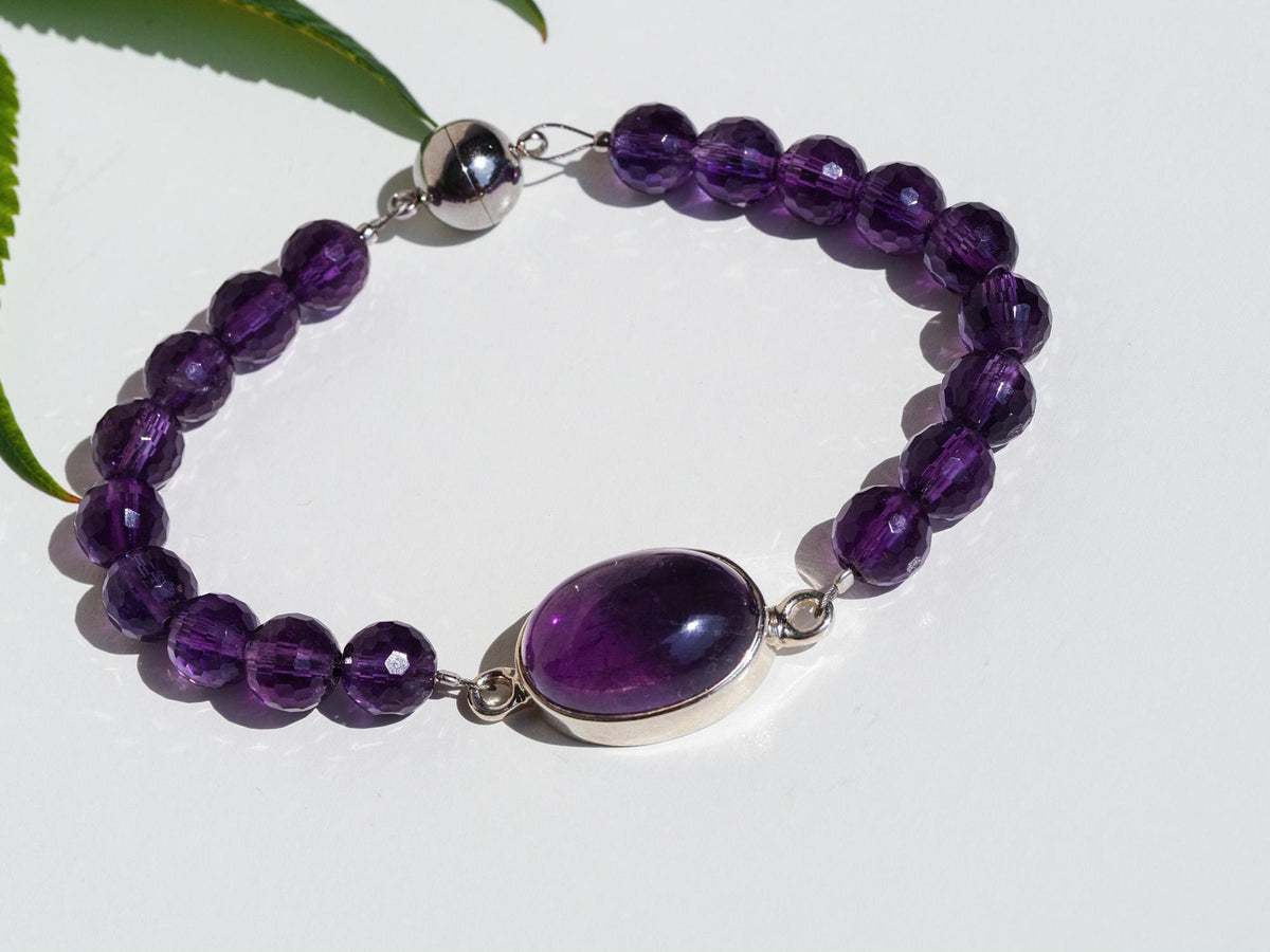 Aquamarin und Schungit Armband für Männer