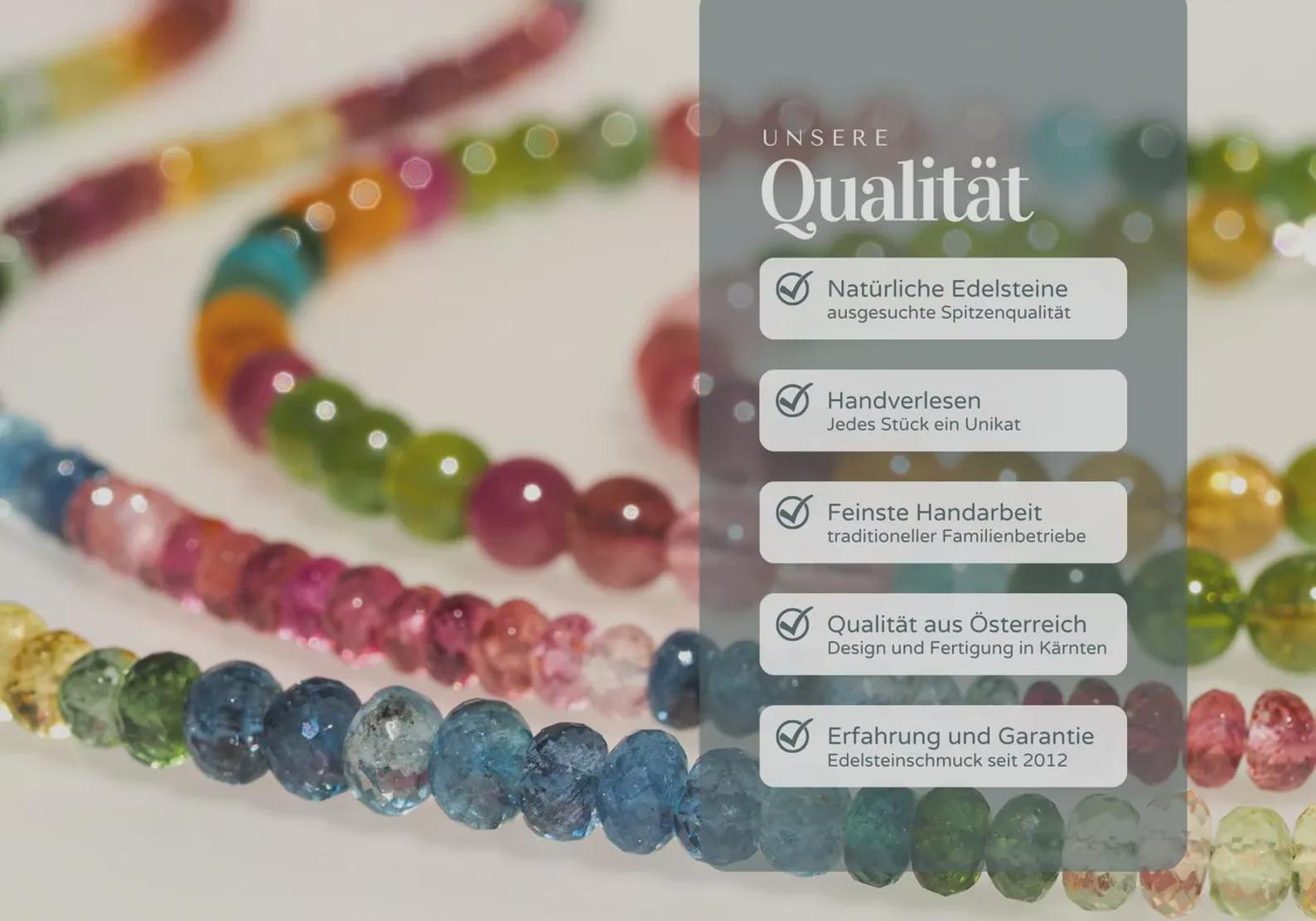Turmalin Kette mit Aquamarin – natürliche Kristalle & Gold Filled, handgefertigtes Unikat