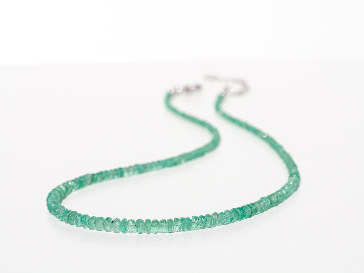 Smaragd Kette aus Äthiopien mit 925er Silber Verschluss
