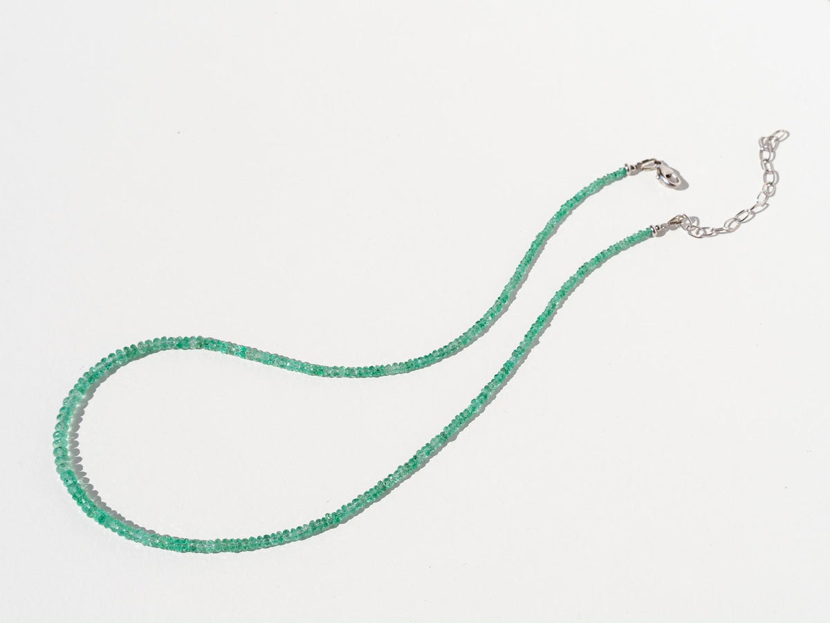 Smaragd Kette aus Äthiopien mit 925er Silber Verschluss