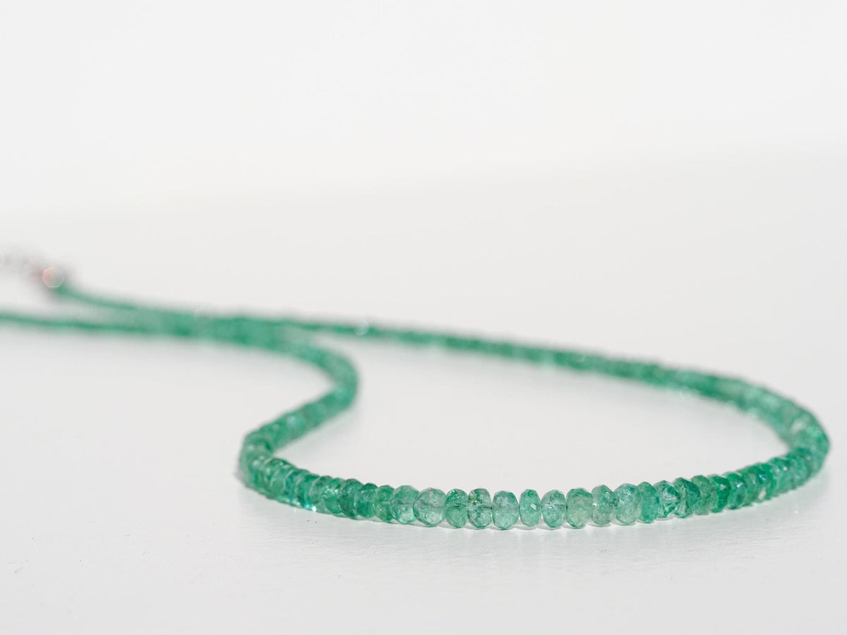 Smaragd Kette aus Äthiopien mit 925er Silber Verschluss