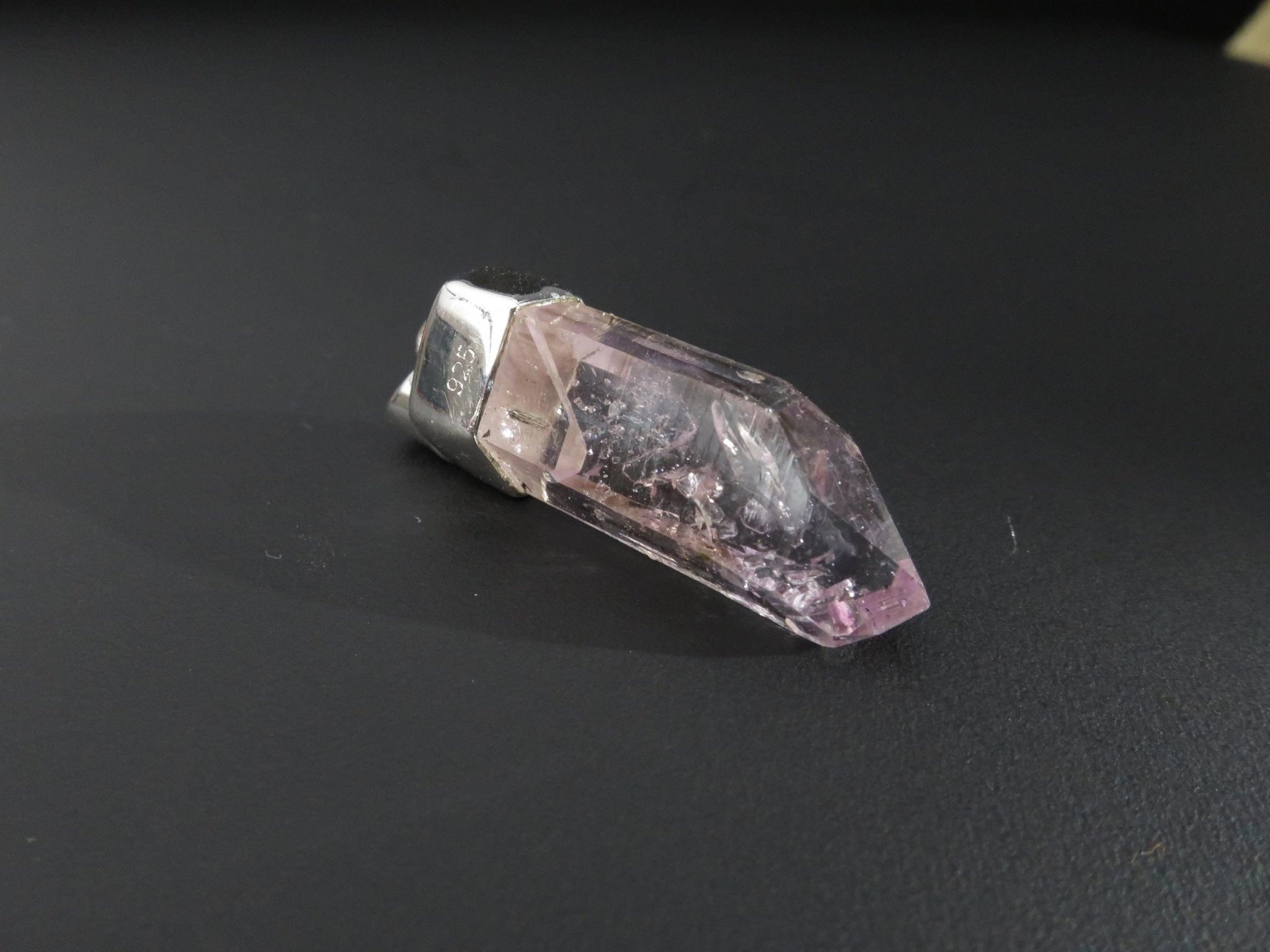 Kristall Amethyst Anhänger in 925 Silber aus Namibia