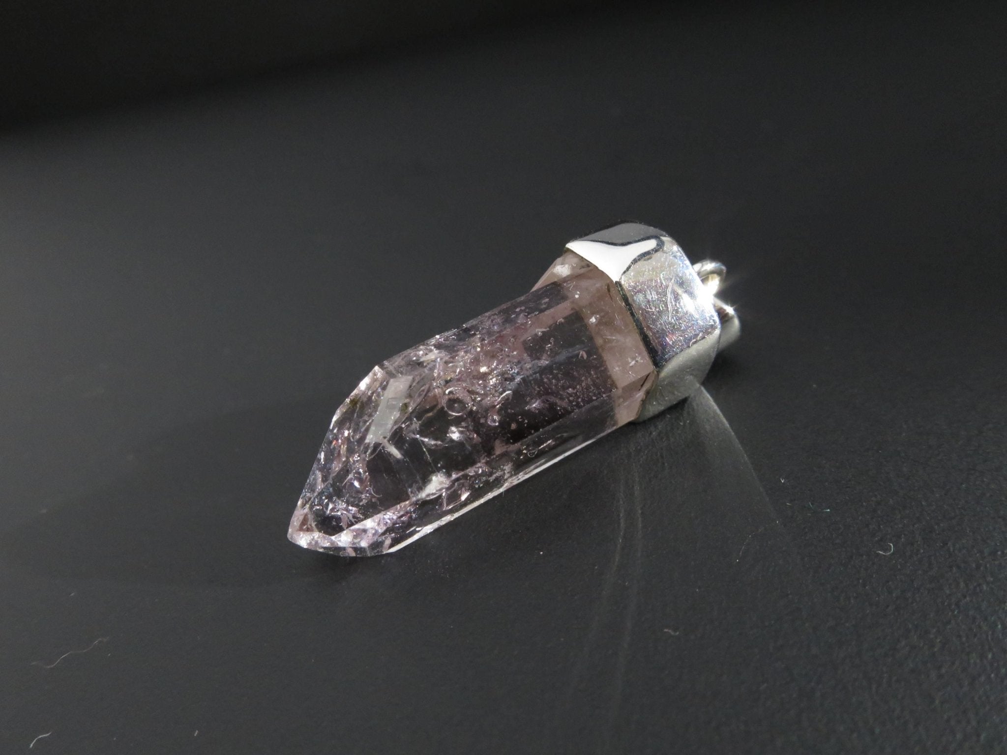 Kristall Amethyst Anhänger in 925 Silber aus Namibia