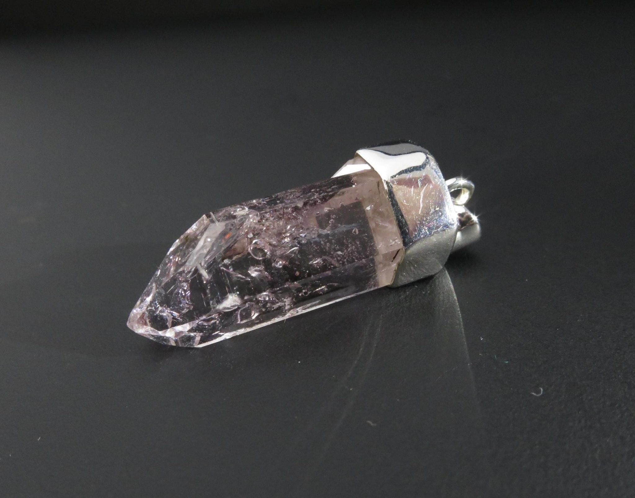 Kristall Amethyst Anhänger in 925 Silber aus Namibia