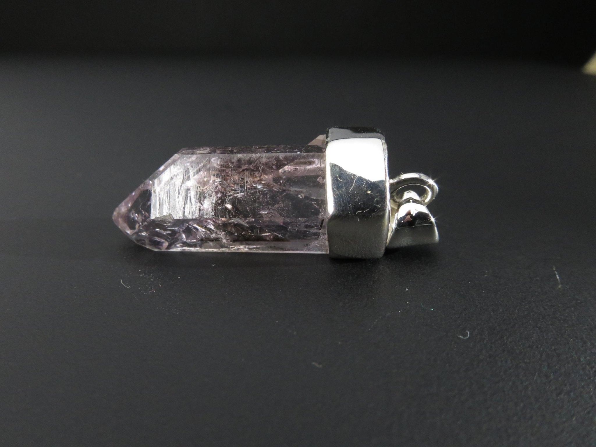 Kristall Amethyst Anhänger in 925 Silber aus Namibia