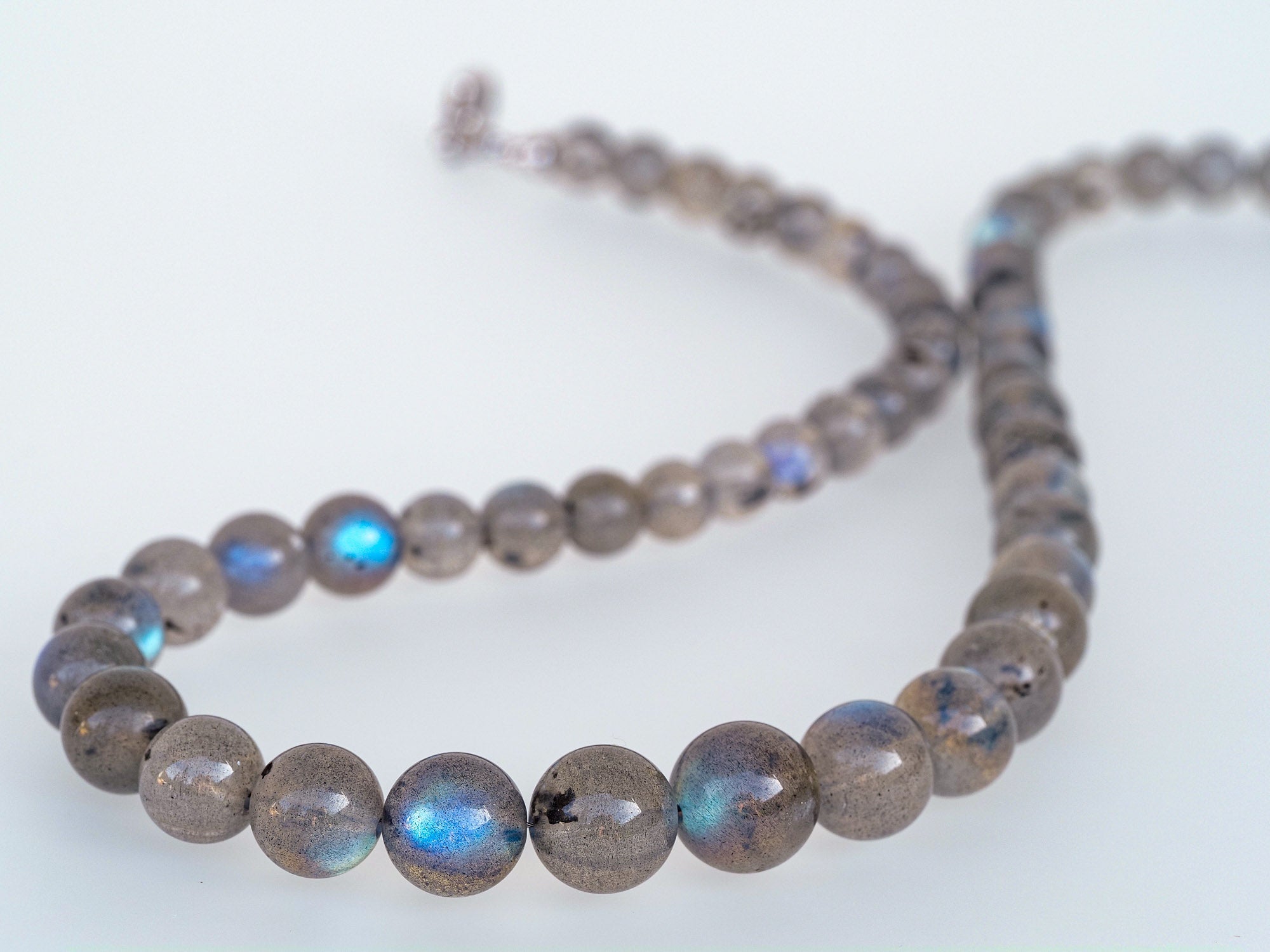 Labradorit Kette 48cm Edelstein Kugelkette