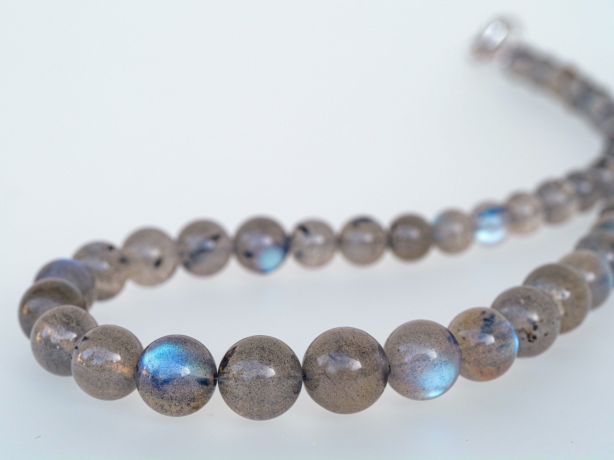 Labradorit Kette 48cm Edelstein Kugelkette