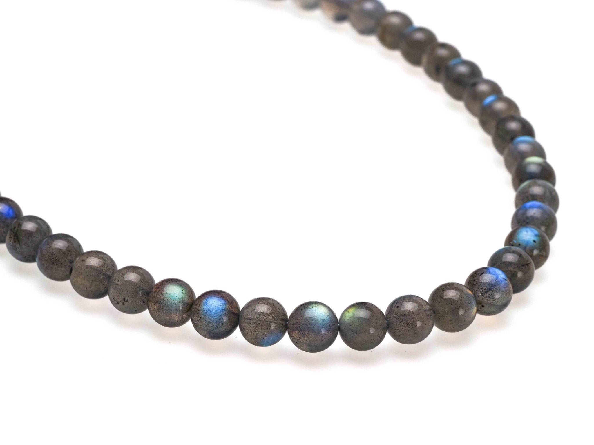 Labradorit Kette 925er Silber Verschluss edel schimmernd
