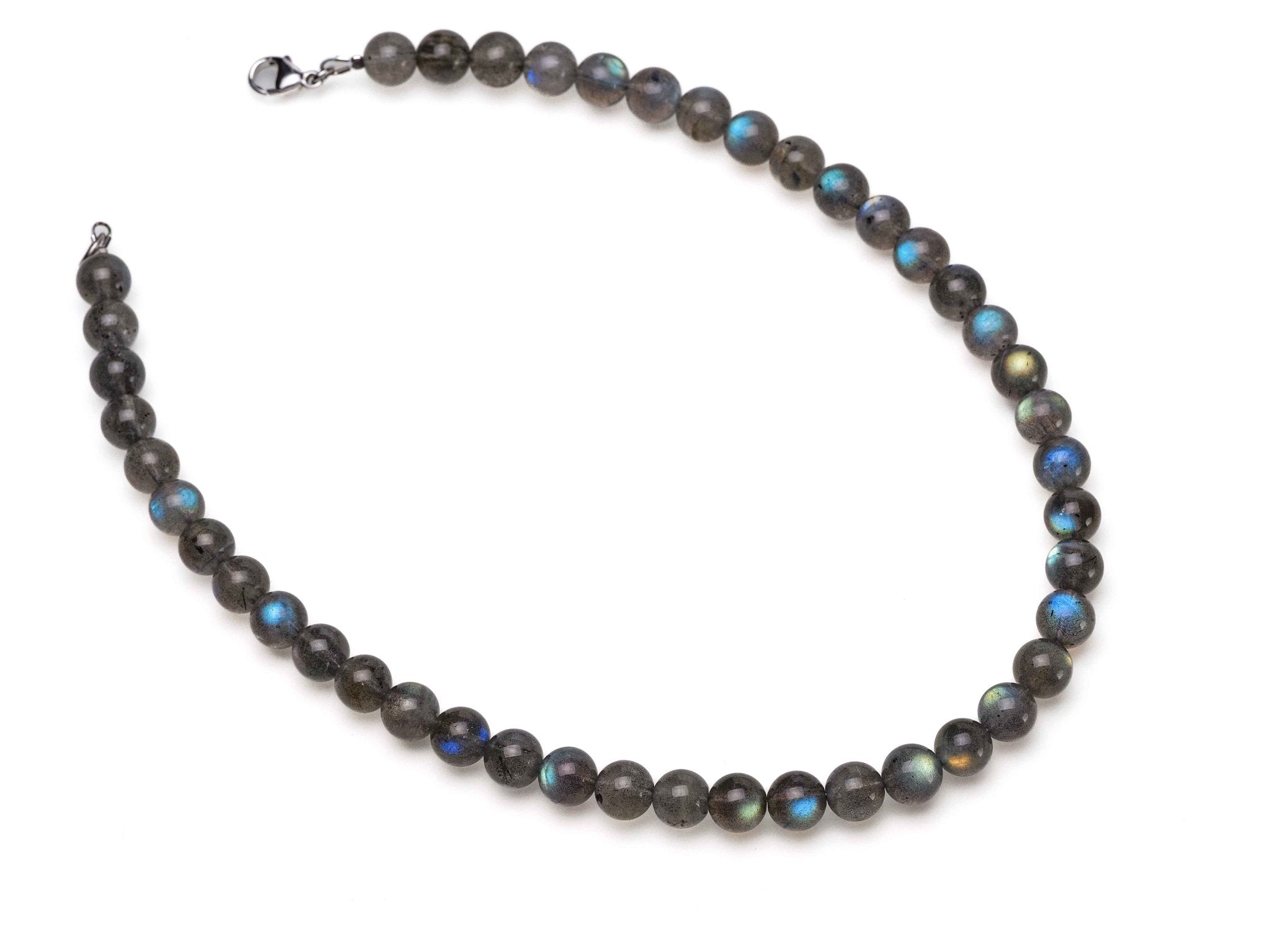 Labradorit Kette 925er Silber Verschluss edel schimmernd