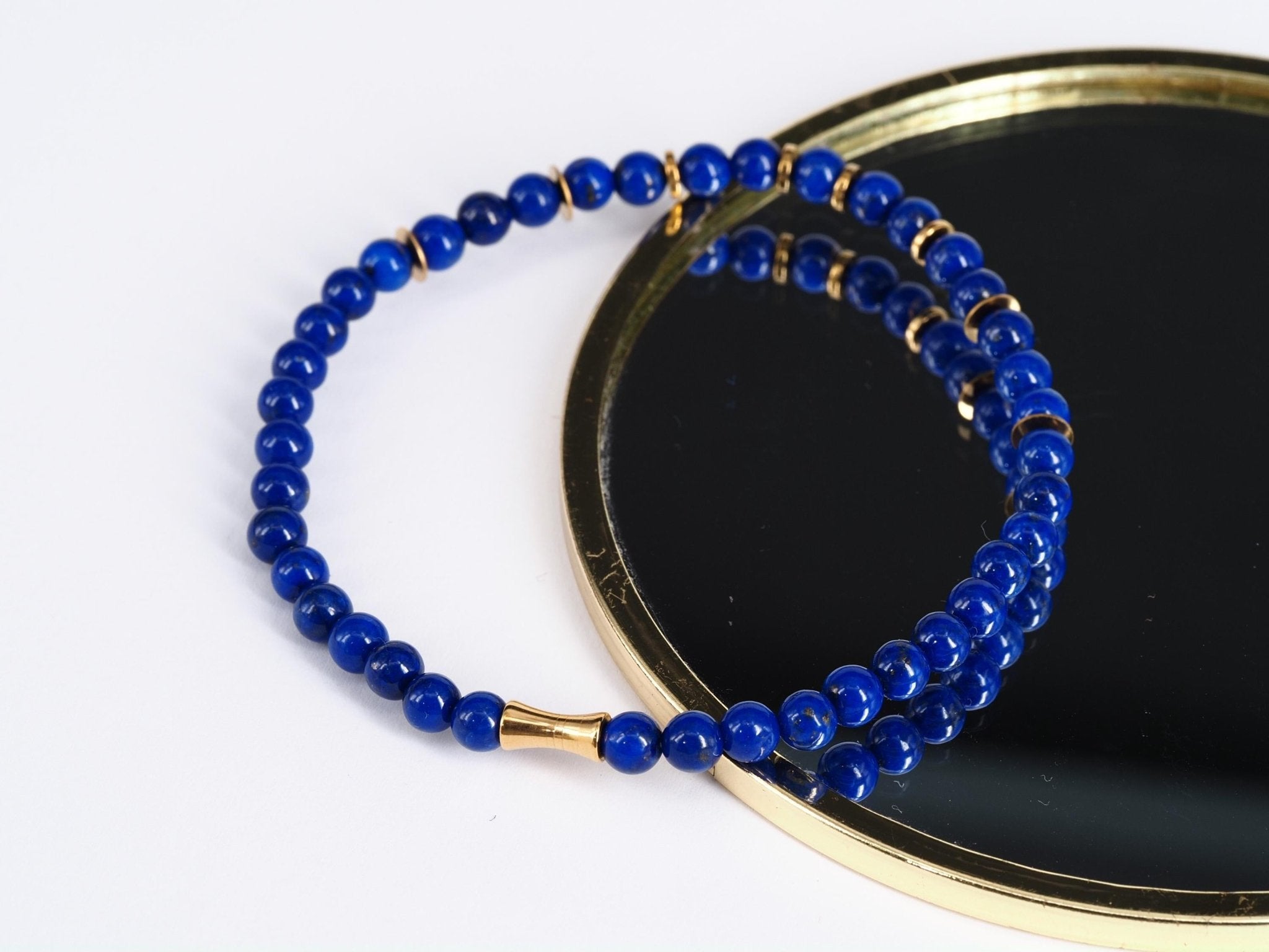 Lapis Lazuli Kugel Armband – tiefblauer Edelstein in höchster Qualität