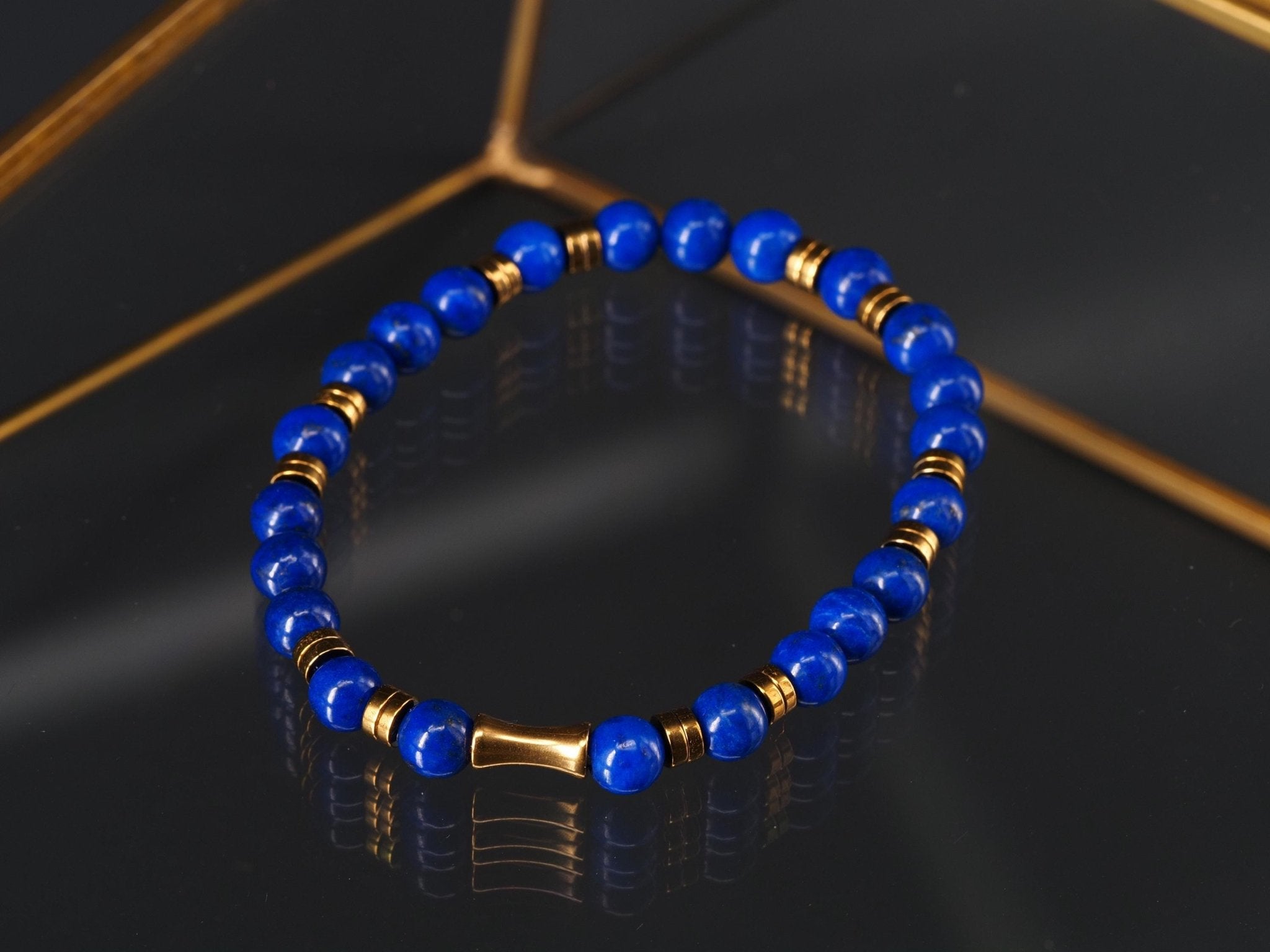 Lapislazuli Armband blauer Edelstein in höchster Qualität