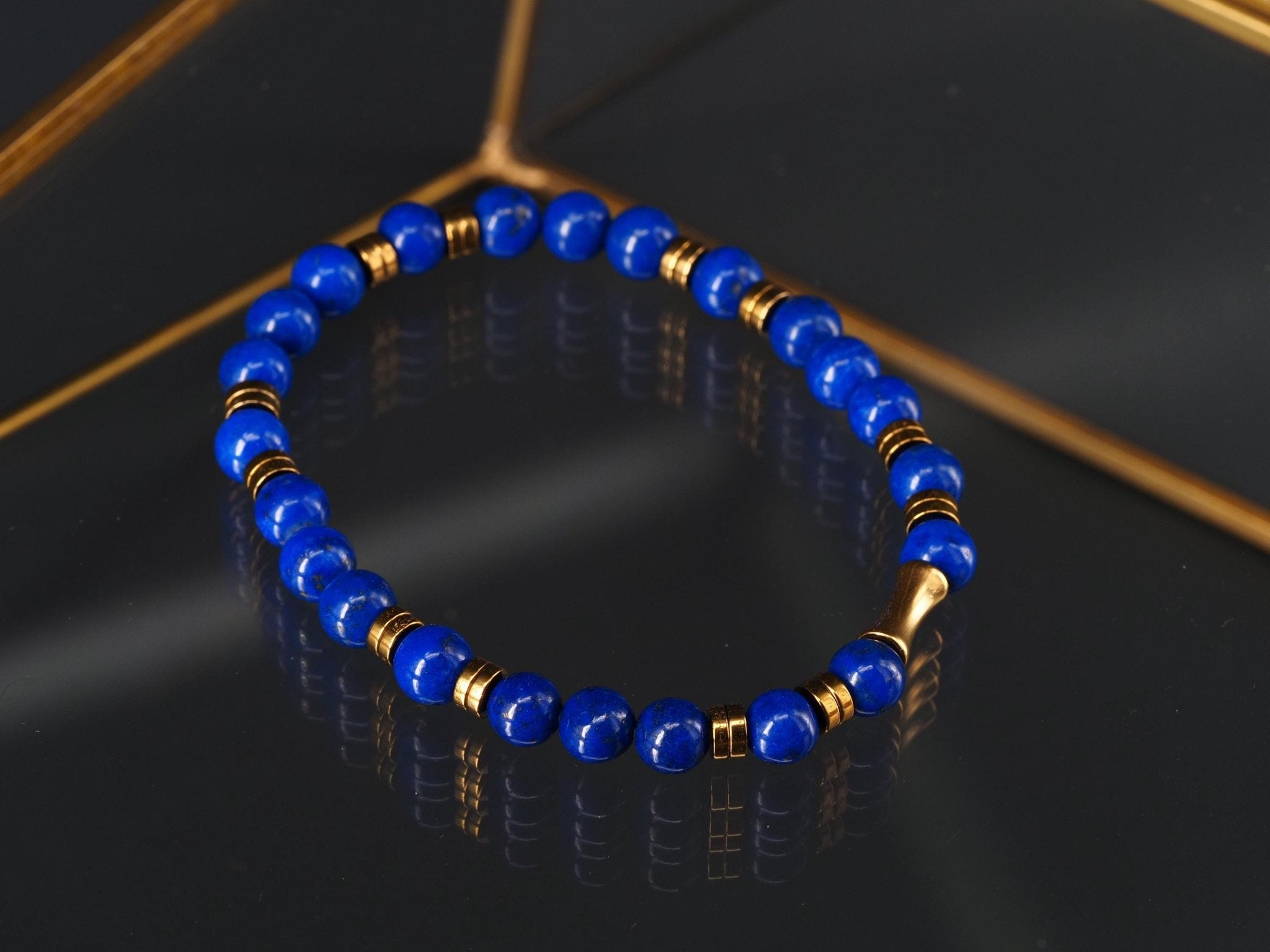 Lapislazuli Armband blauer Edelstein in höchster Qualität