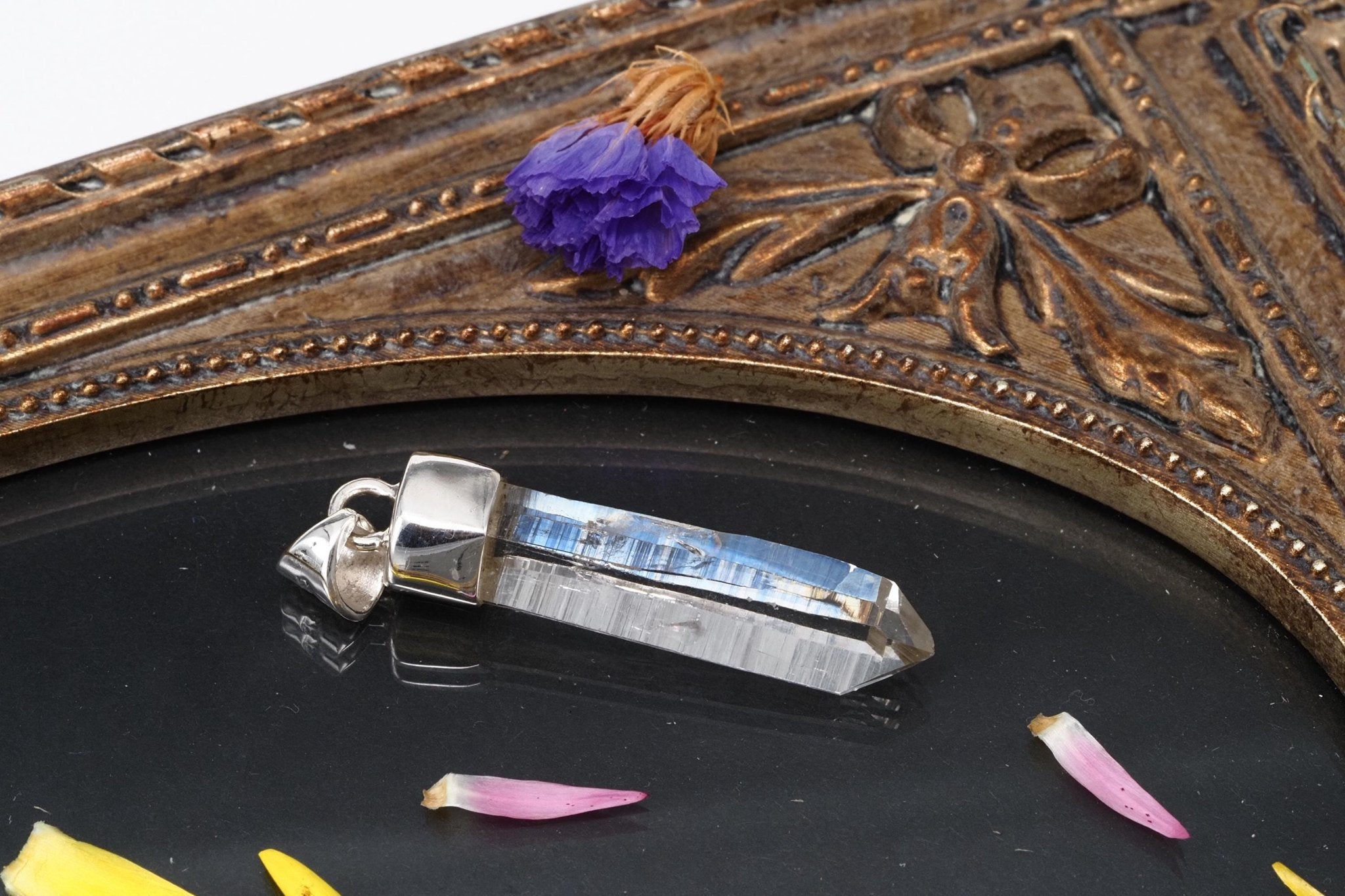 Lemuria Bergkristall Anhänger Silber Länge 41mm mit Öse