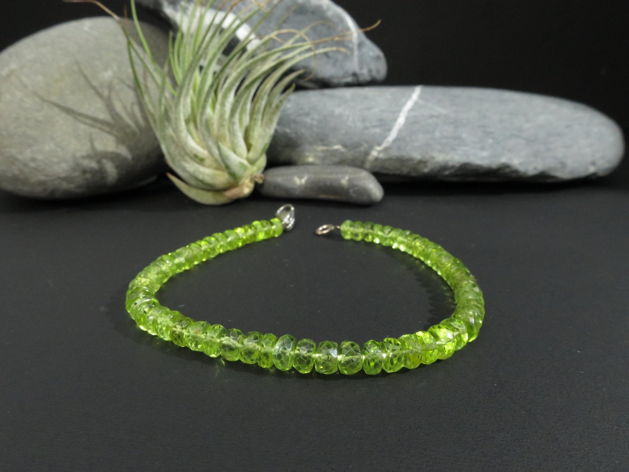 Peridot Armband grünes Edelstein Armband Edelstahl