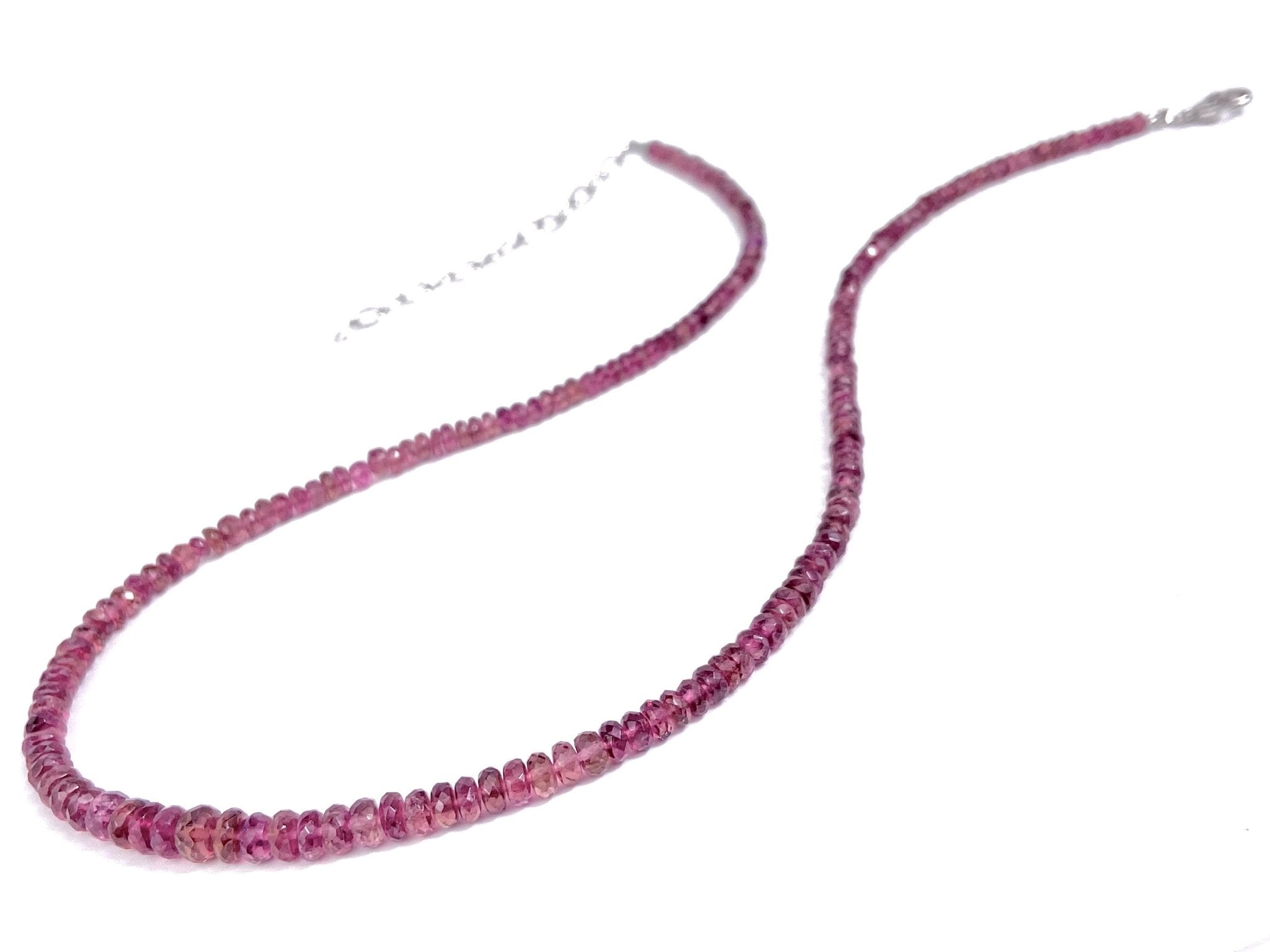 Pink Turmalin Kette natürliches rosa Edelstein Collier