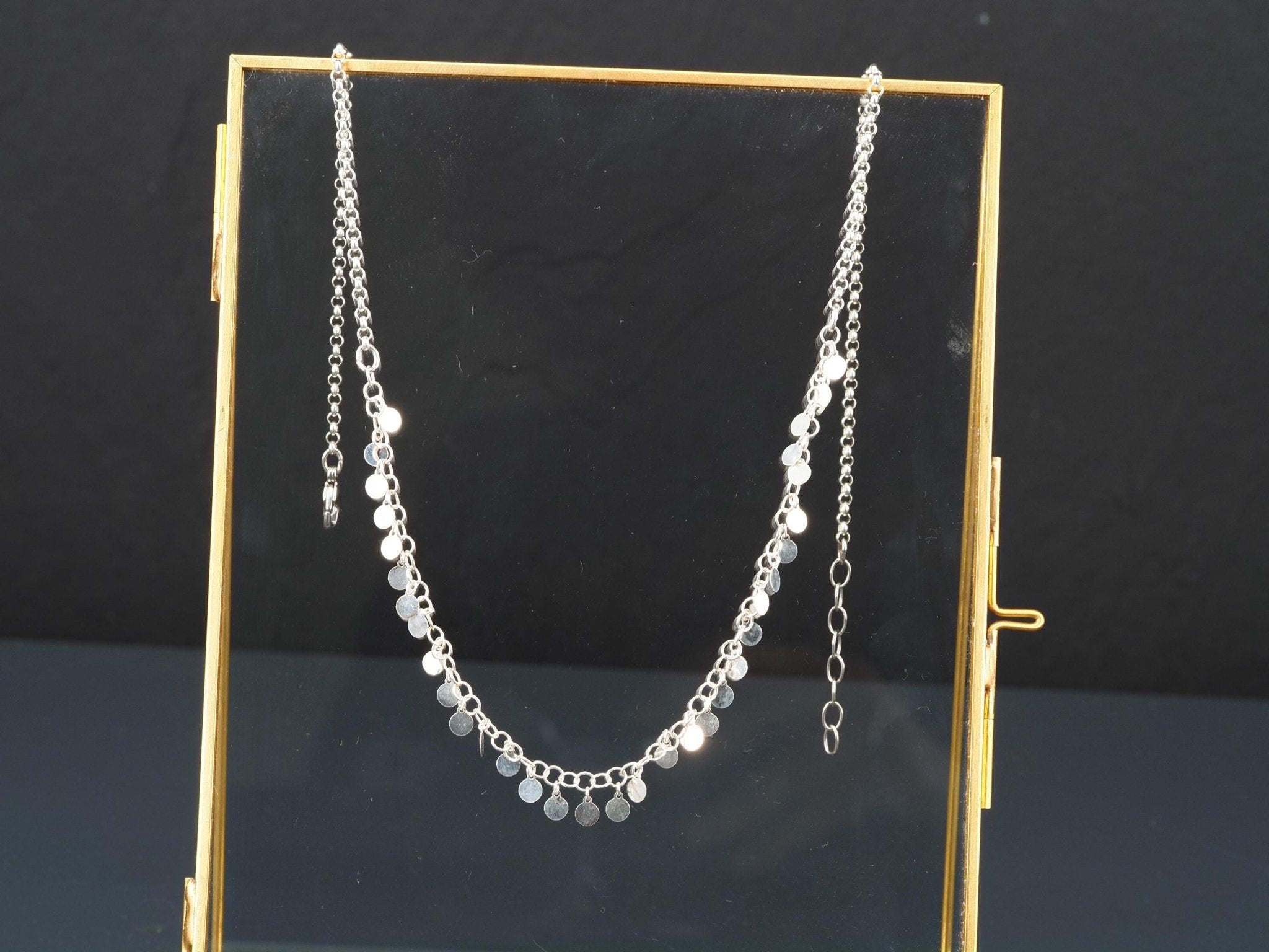 Pünktchen Kette Sterling Silber für verspielten Layer Look