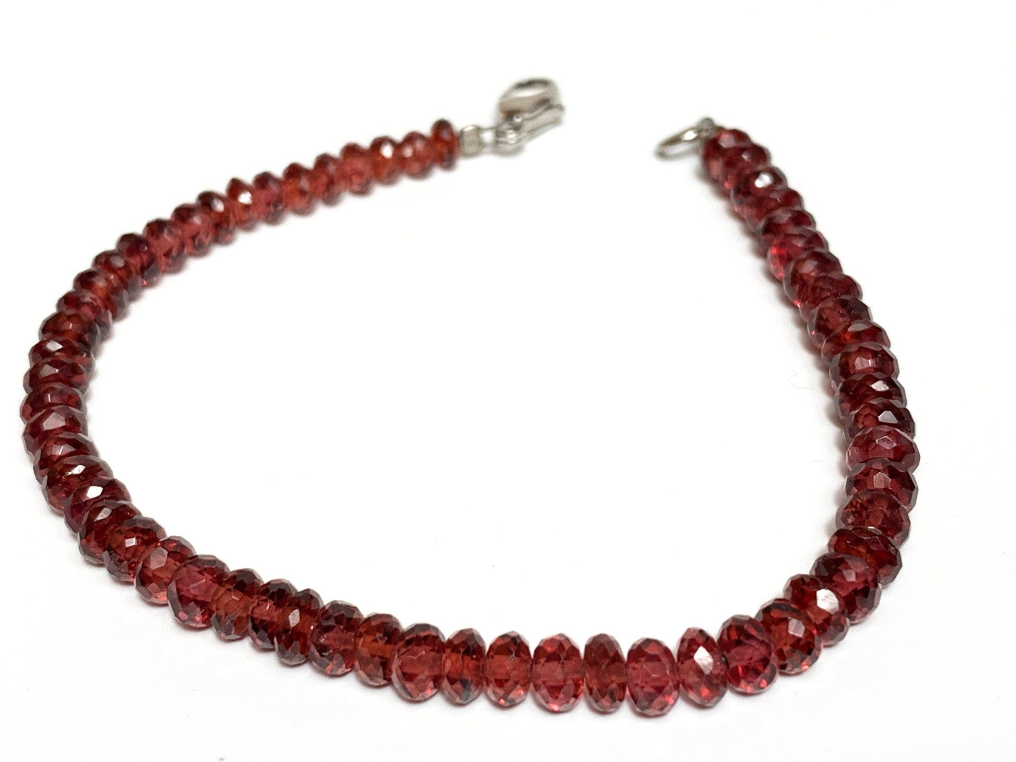 Rotes Granat Edelstein Armband facettiert