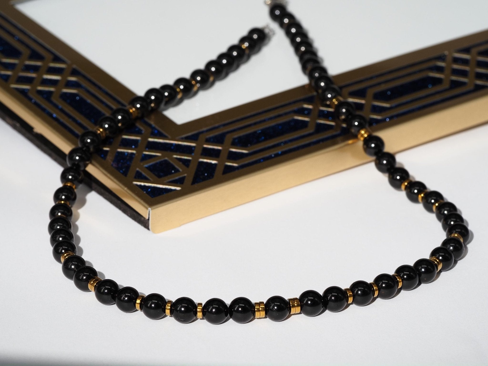 Schwarze Turmalin Kette – edle Edelsteinkette aus natürlichem Schörl Turmalin