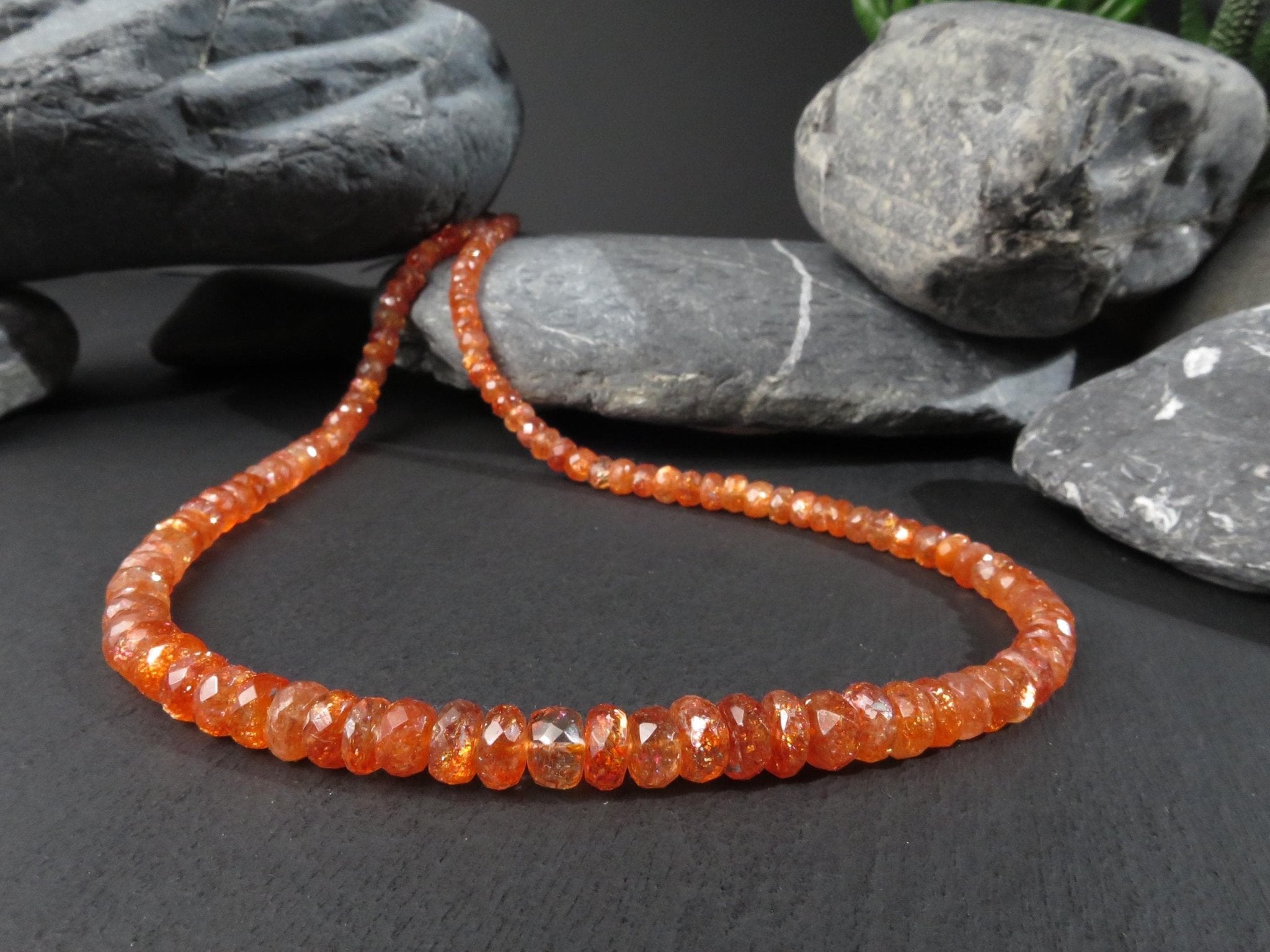 Sonnenstein Kette 114ct Sterling Silber Edelsteinkette