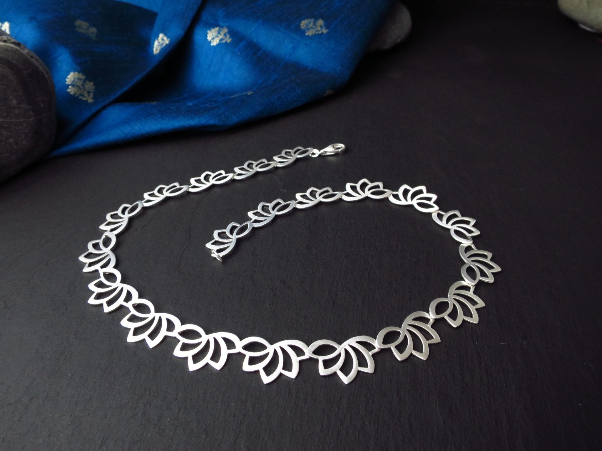 Sterling Silber Kette 44cm solid Spitzen Kette