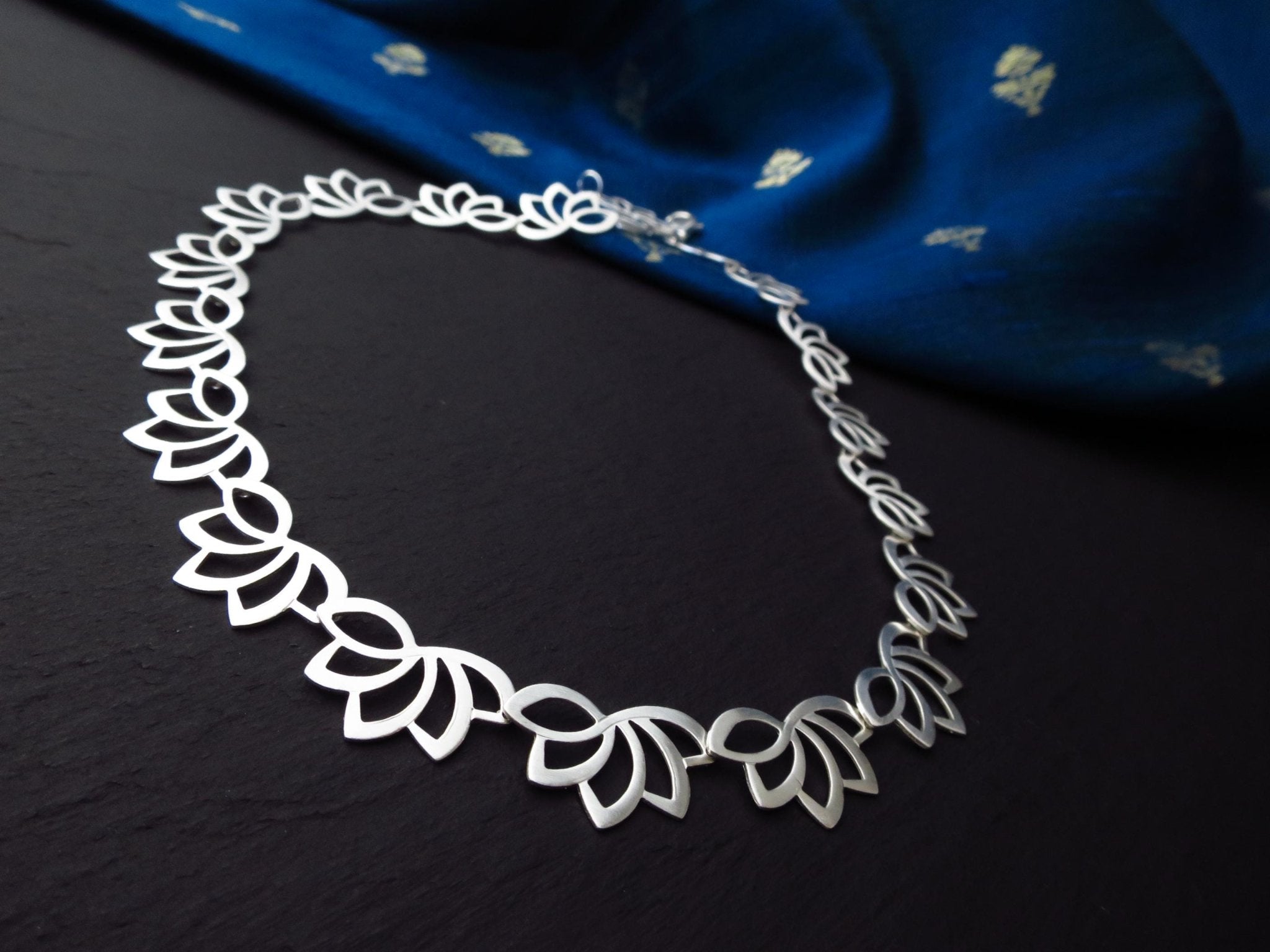 Sterling Silber Kette 44cm solid Spitzen Kette