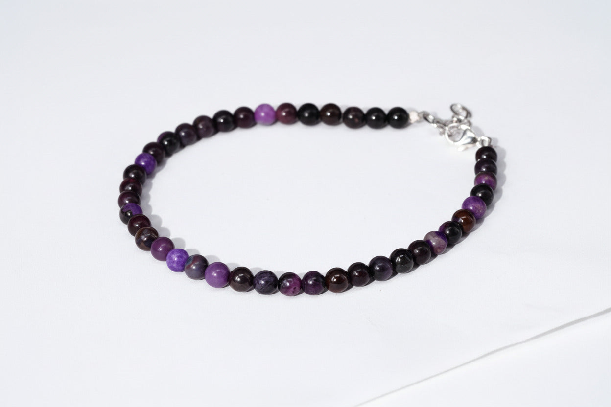 Sugilit Armband 100% echtes lila Edelsteinarmband 19 - 22cm