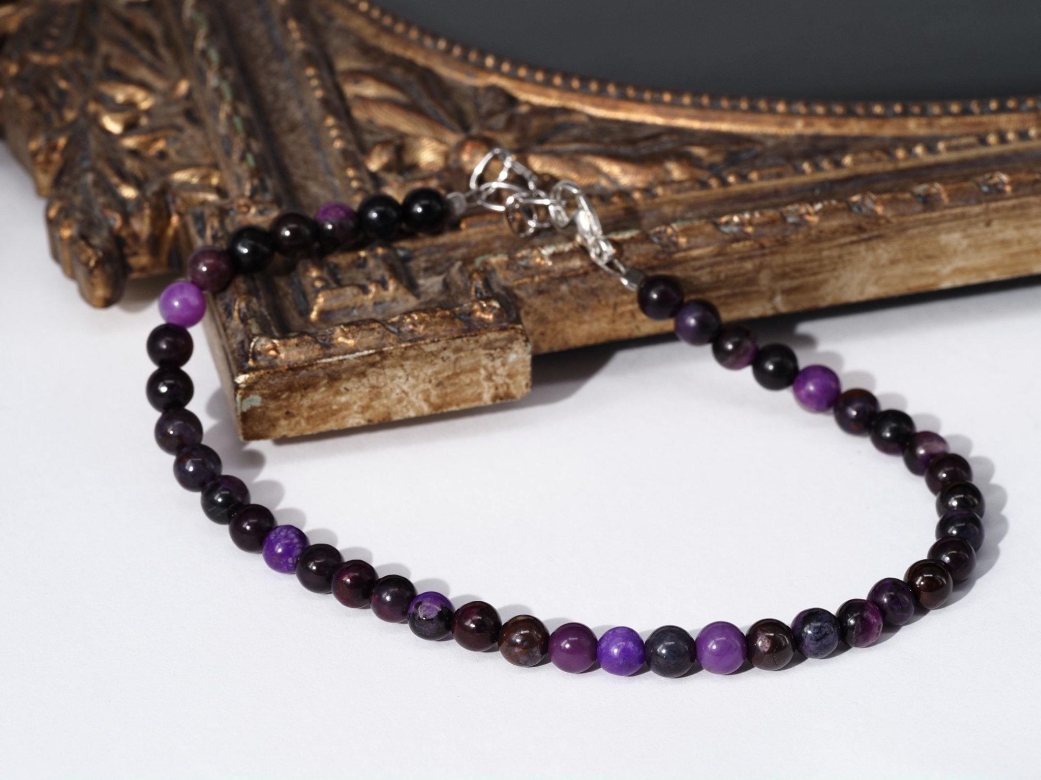 Sugilit Armband 100% echtes lila Edelsteinarmband 19 - 22cm