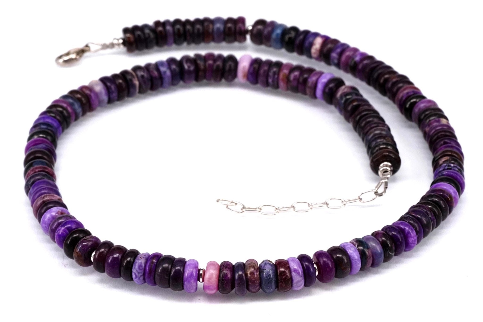 Sugilith Kette Silber lila 47cm echte Edelsteinkette