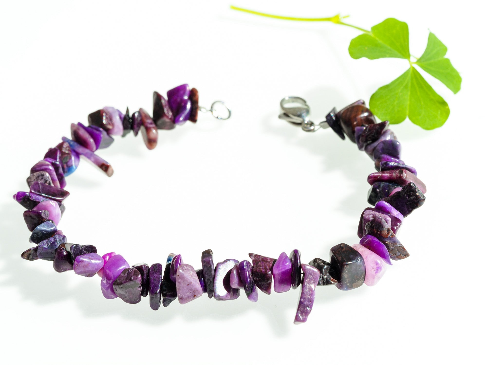 Sugilith Splitter Armband Natur Edelstein