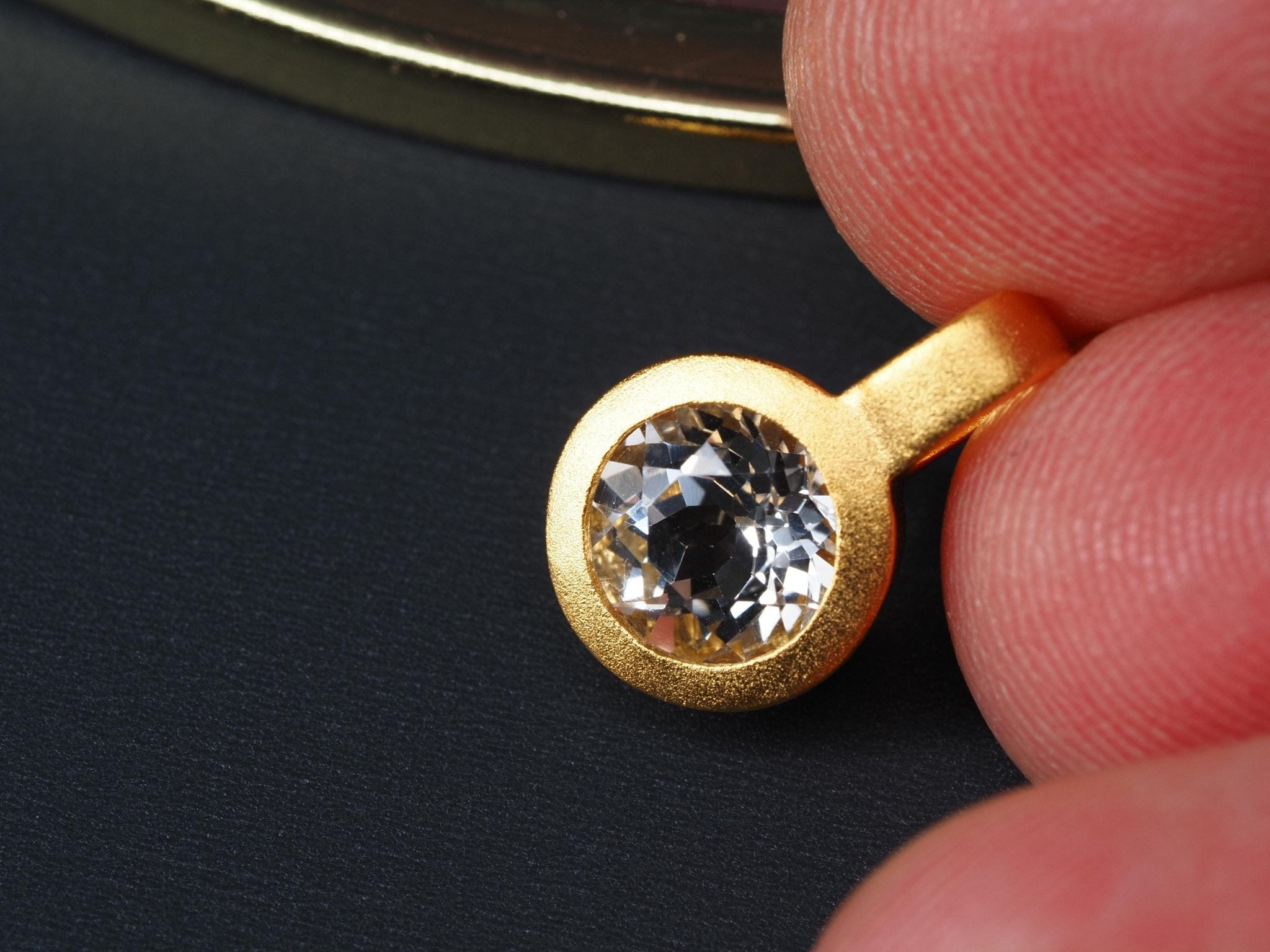 Topas Anhänger Sterling Silber vergoldet Kettenanhänger